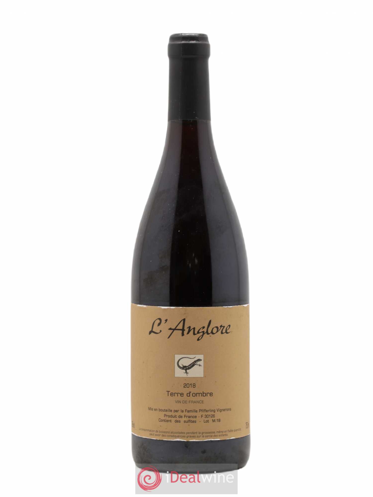 Vin de France Terre d'Ombre L'Anglore 2018 - Lot de 1 bouteille - 0