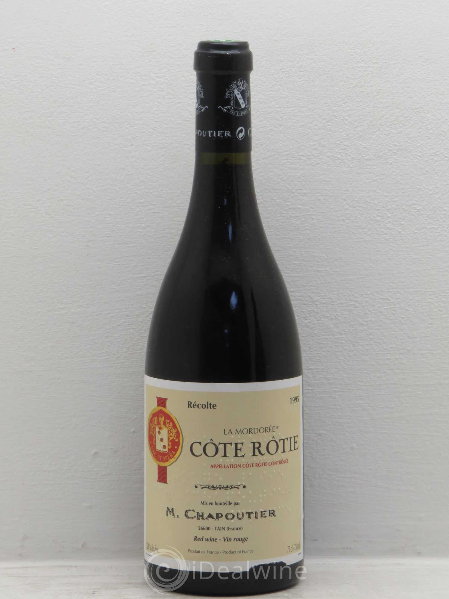 Côte-Rôtie La Mordorée Chapoutier 1995 - Lot de 6 bouteilles - 0