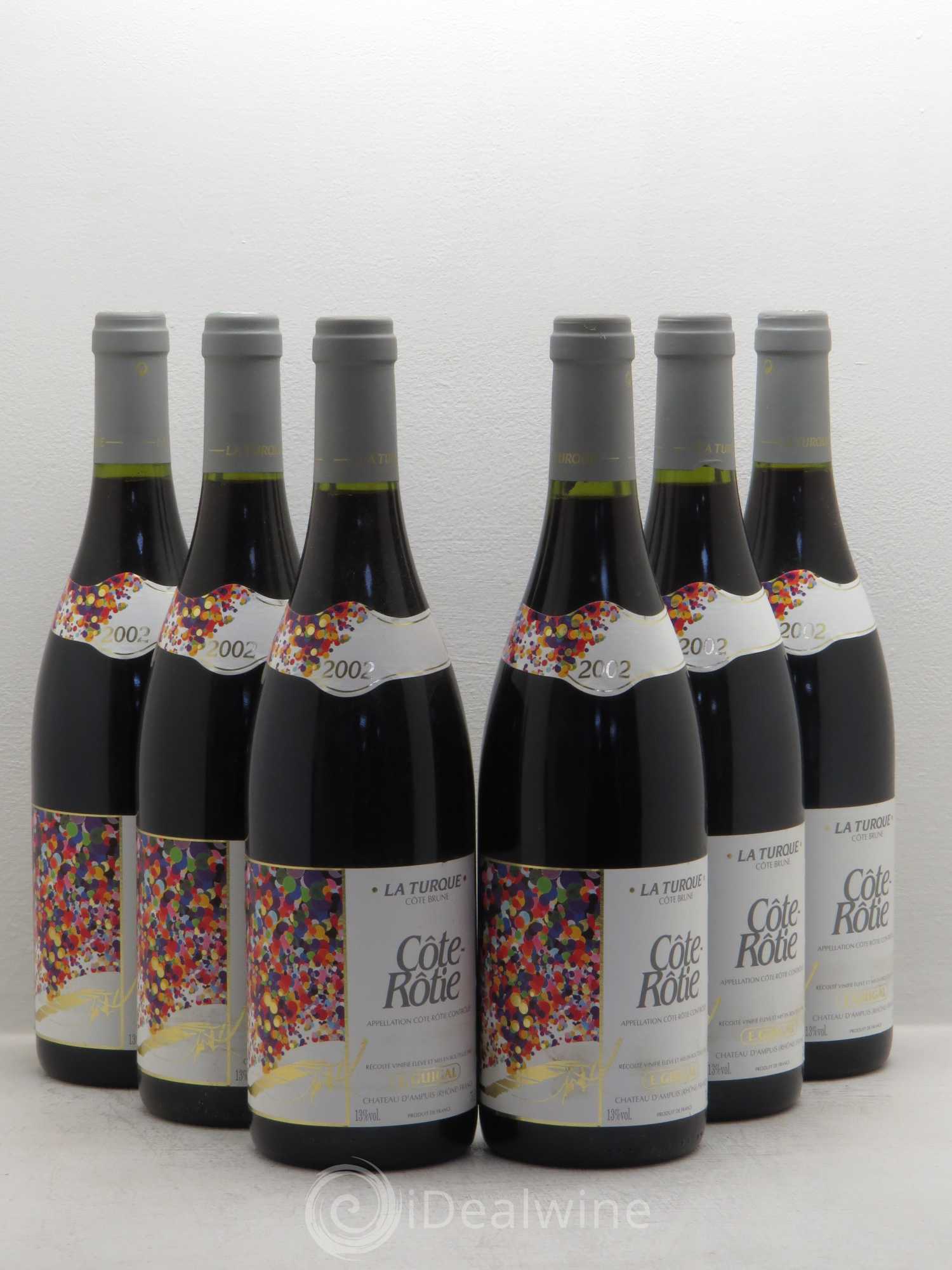 Côte-Rôtie La Turque Guigal 2002 - Lot de 6 bouteilles - 0