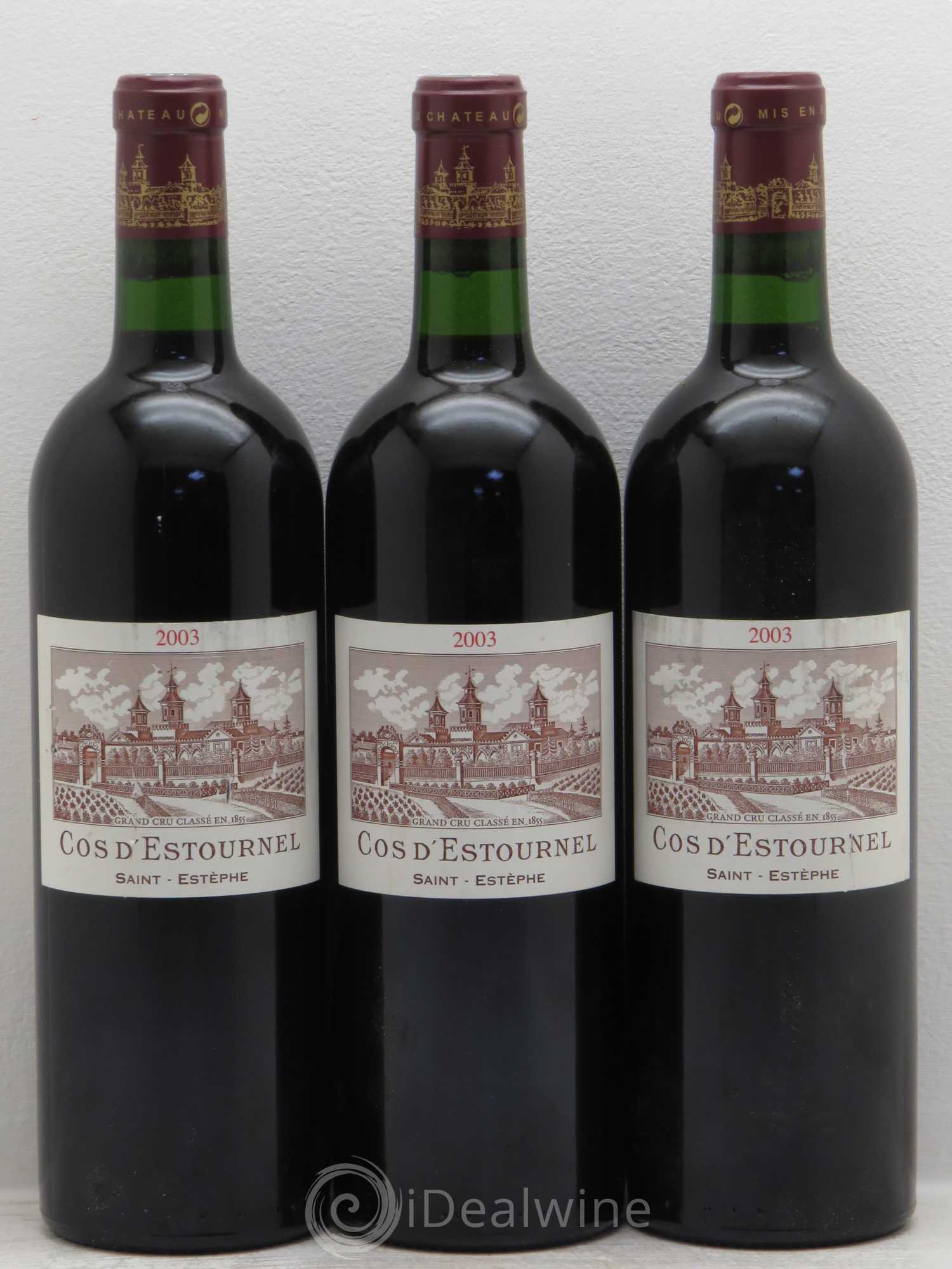 Cos d'Estournel 2ème Grand Cru Classé 2003 - Lot de 3 bouteilles - 0