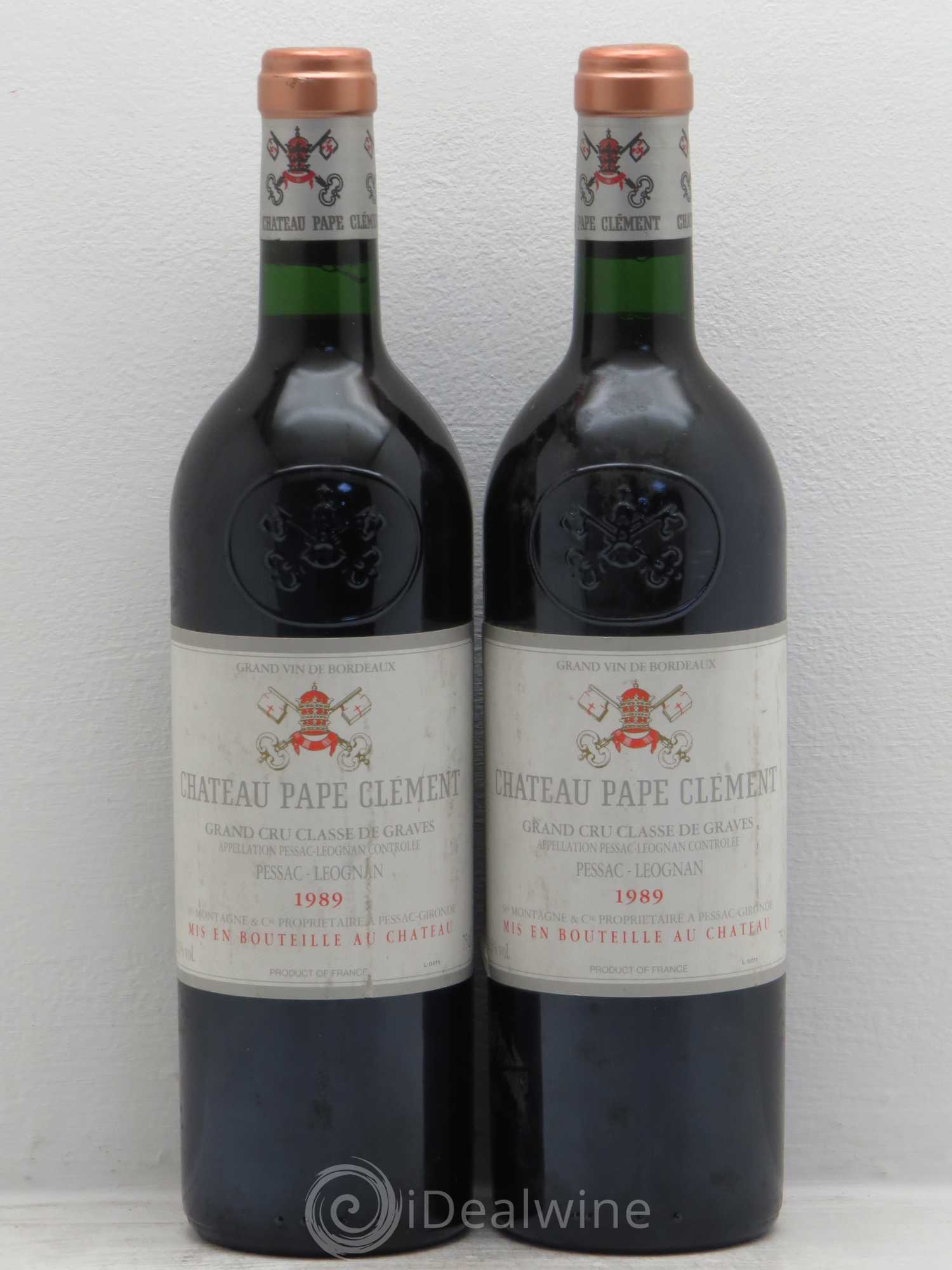 Château Pape Clément Cru Classé de Graves 1989 - Lot de 2 bouteilles - 0