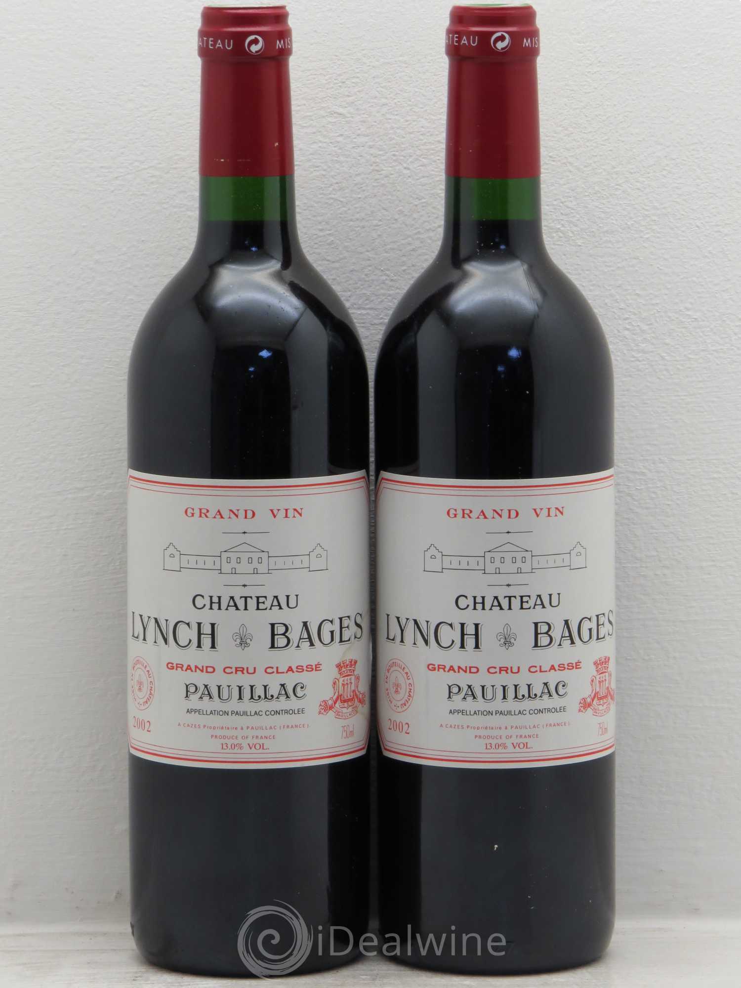 Château Lynch Bages 5ème Grand Cru Classé 2002 - Lot de 2 bouteilles - 0