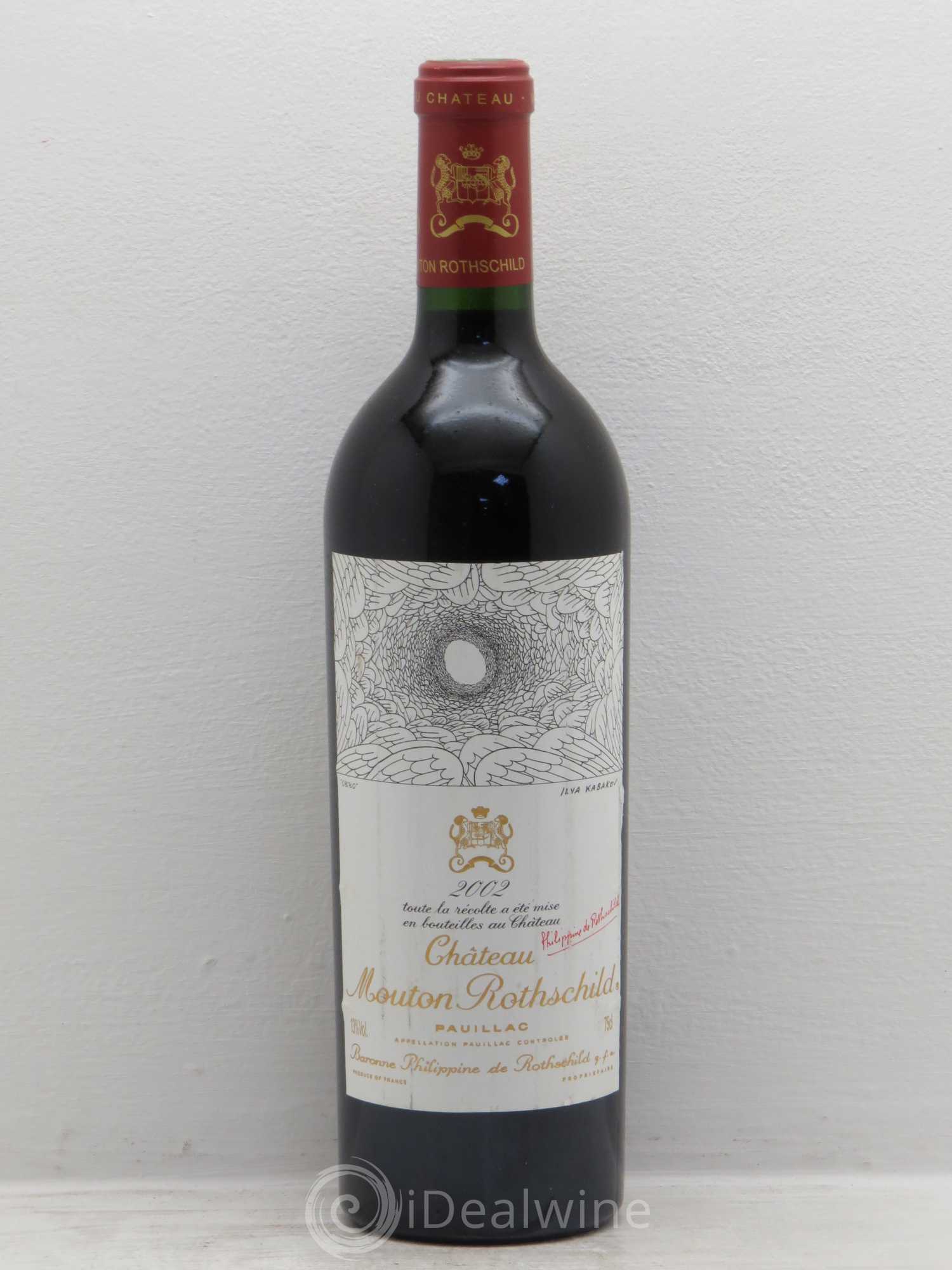 Château Mouton Rothschild 1er Grand Cru Classé 2002 - Lot de 1 bouteille - 0