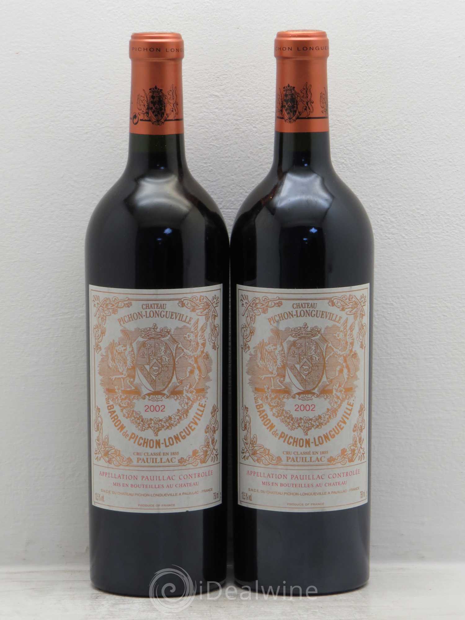 Pichon Longueville Baron 2ème Grand Cru Classé 2002 - Lot de 2 bouteilles - 0