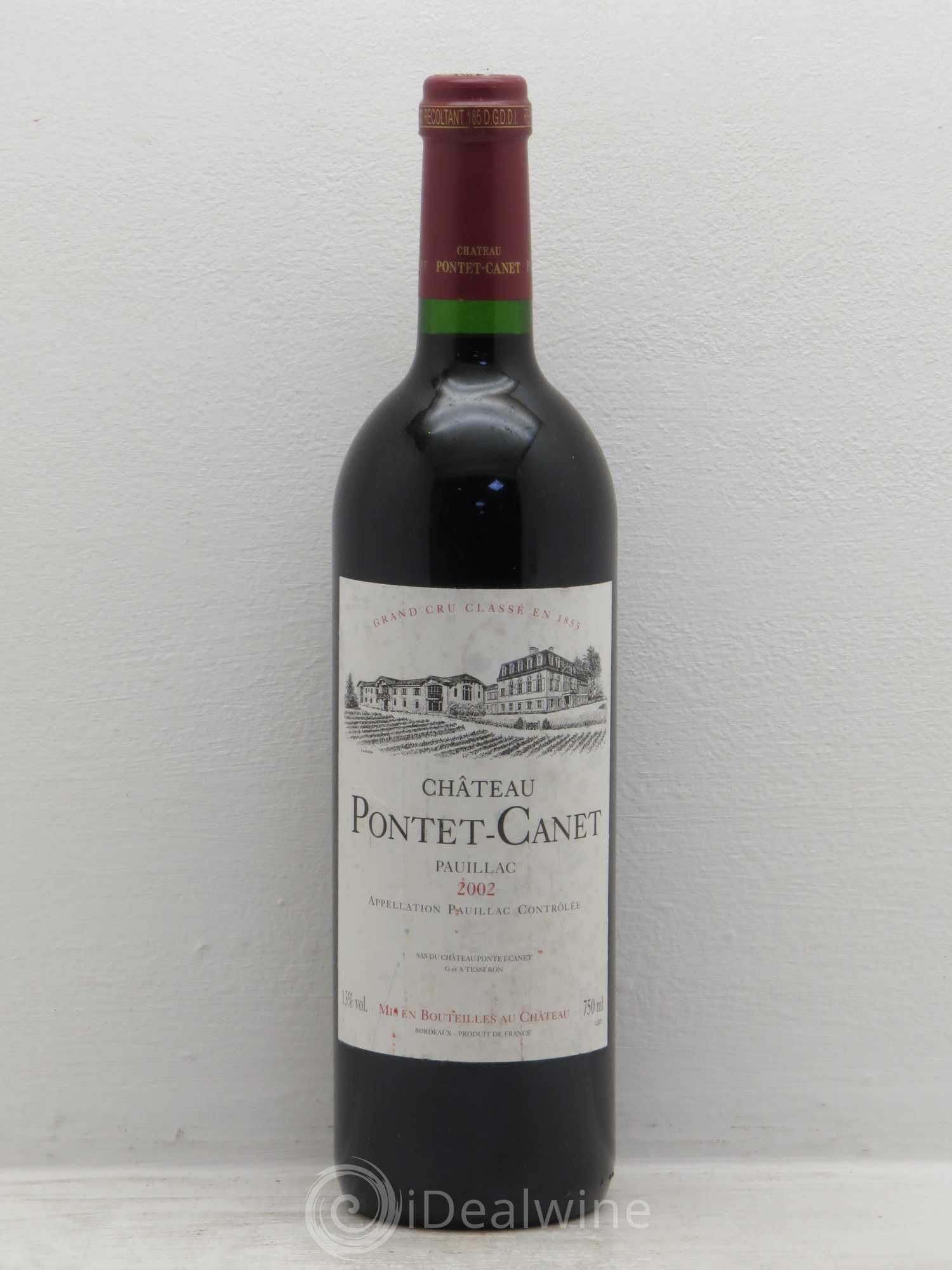 Château Pontet Canet 5ème Grand Cru Classé 2002 - Lot de 1 bouteille - 0