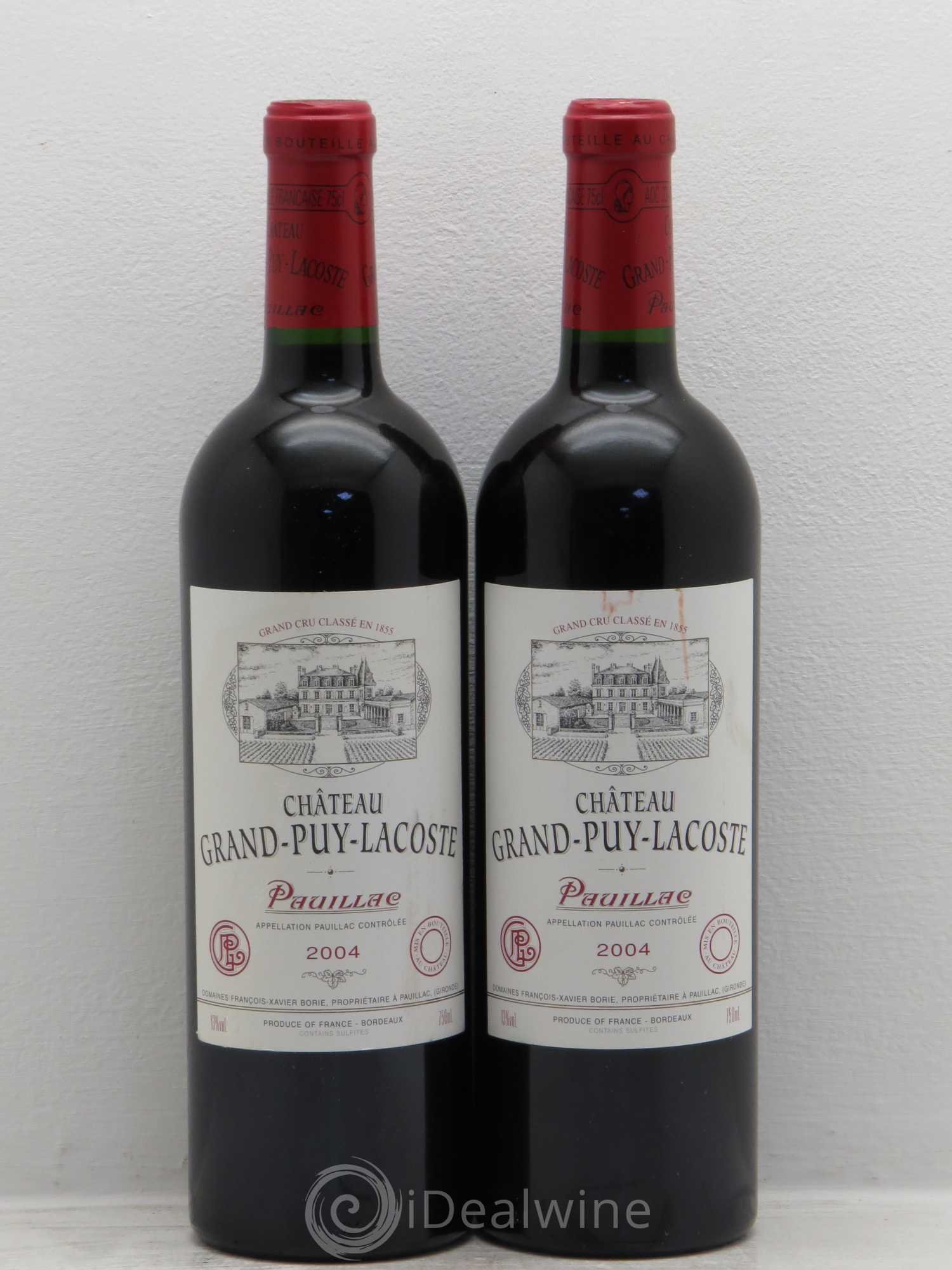 Château Grand Puy Lacoste 5ème Grand Cru Classé 2004 - Lot de 2 bouteilles - 0