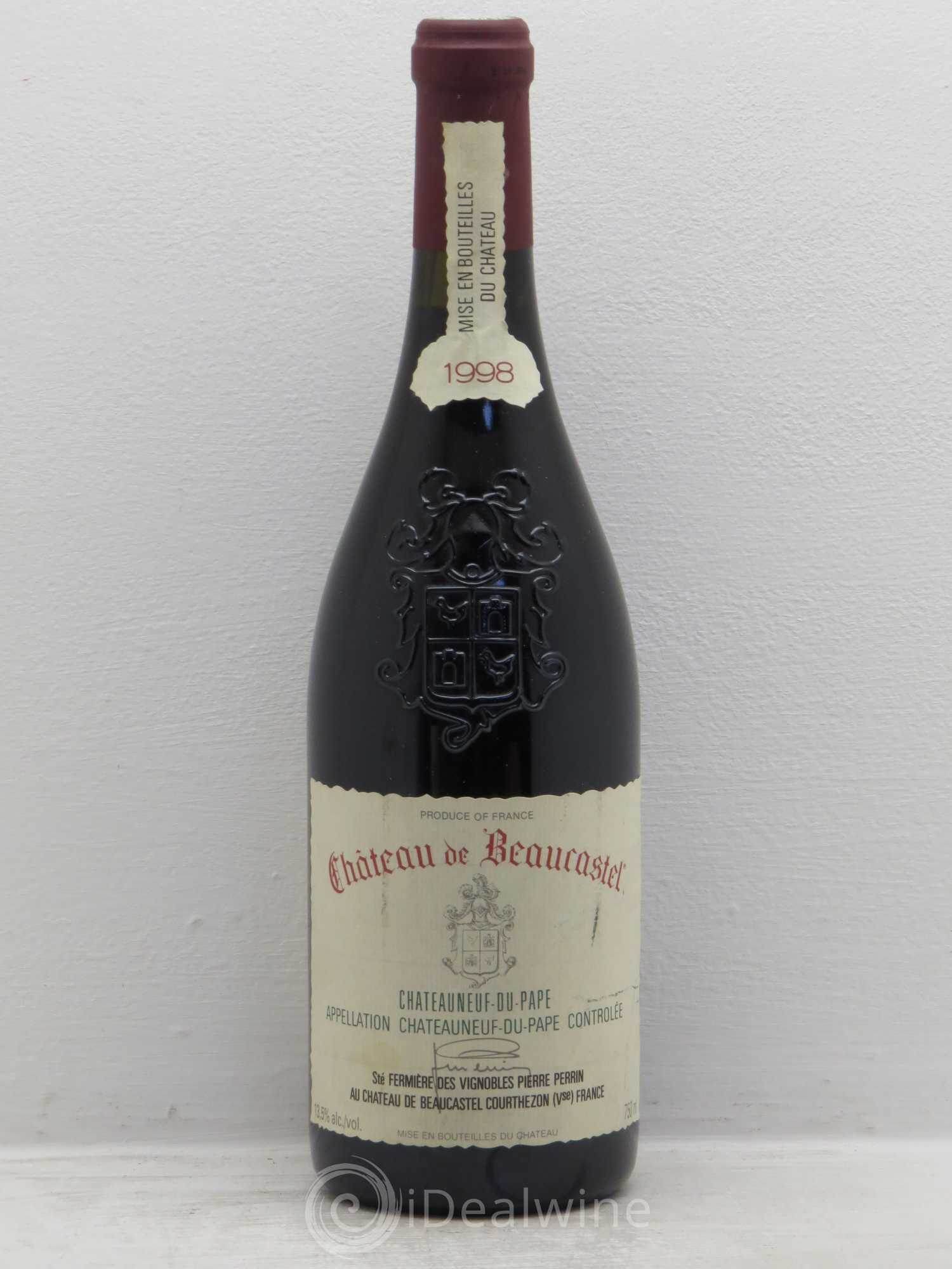 Châteauneuf-du-Pape Château de Beaucastel Famille Perrin 1998 - Lot de 1 bouteille - 0
