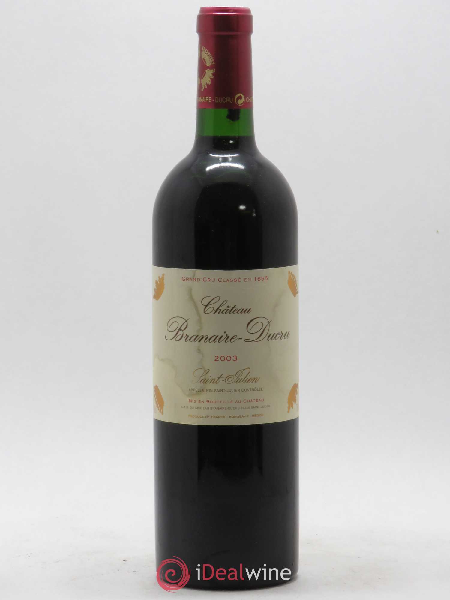 Château Branaire Ducru 4ème Grand Cru Classé 2003 - Lot de 1 bouteille - 0