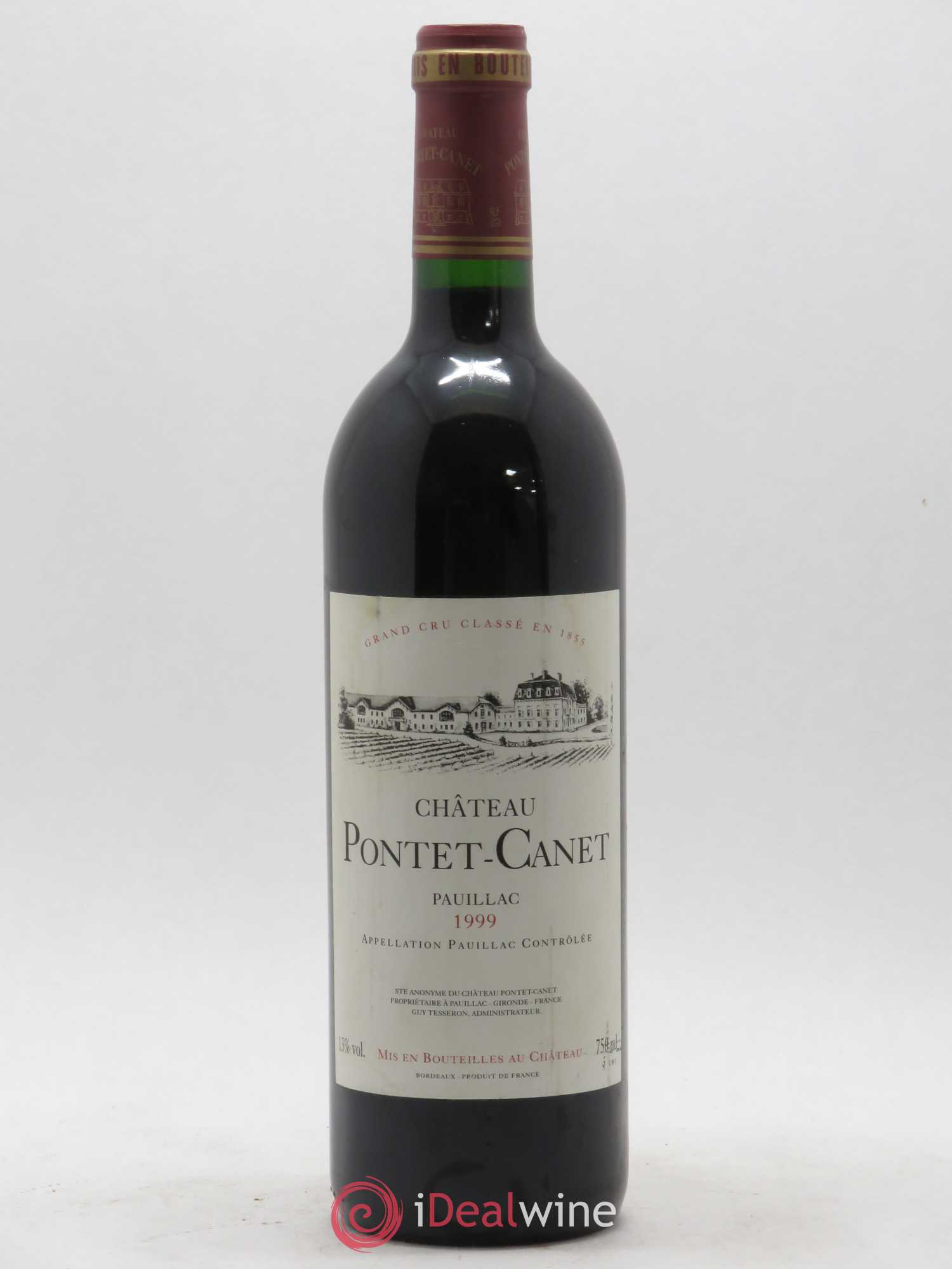 Château Pontet Canet 5ème Grand Cru Classé 1999 - Lot de 1 bouteille - 0