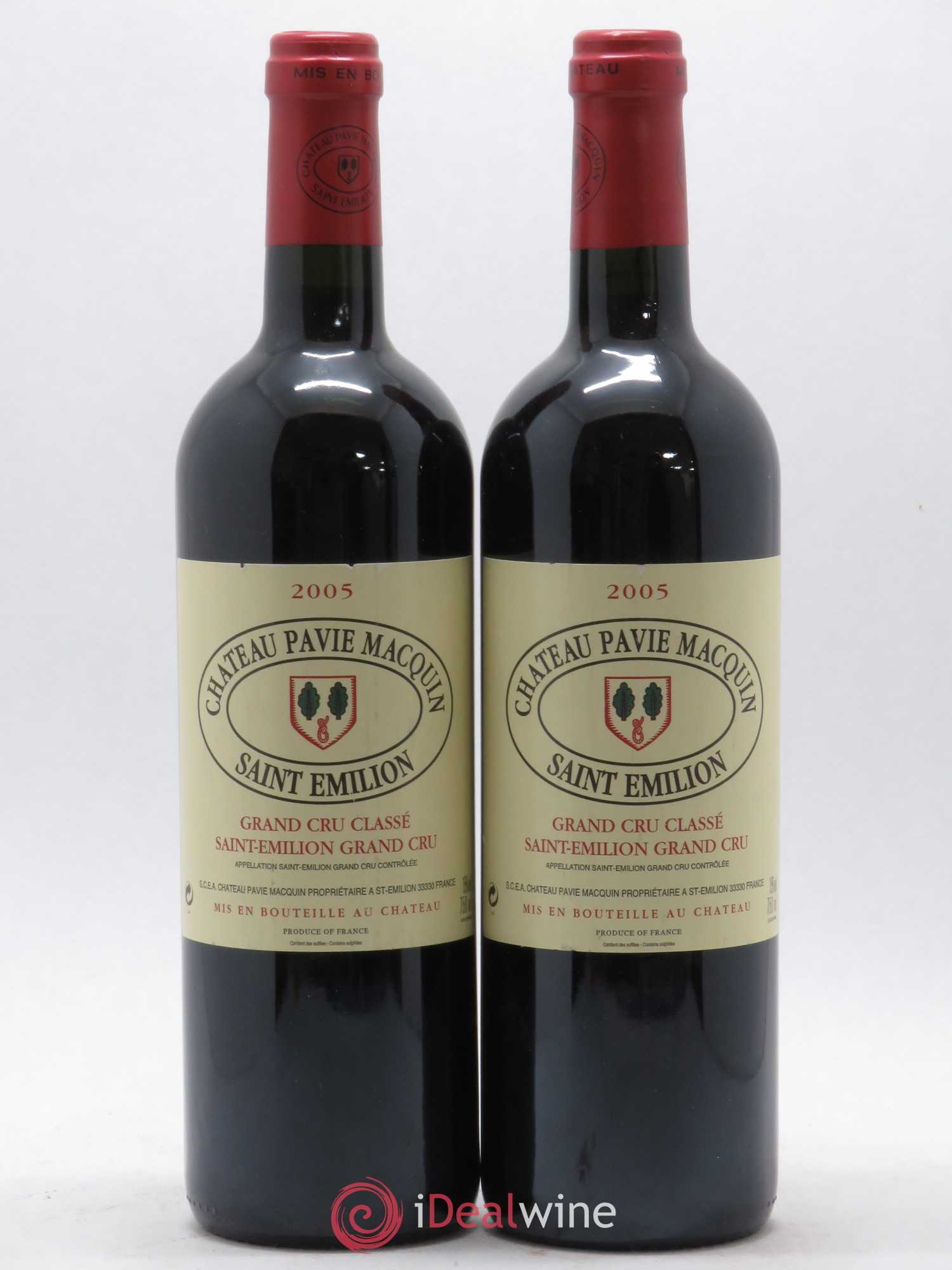 Château Pavie Macquin 1er Grand Cru Classé B 2005 - Lot de 2 bouteilles - 0