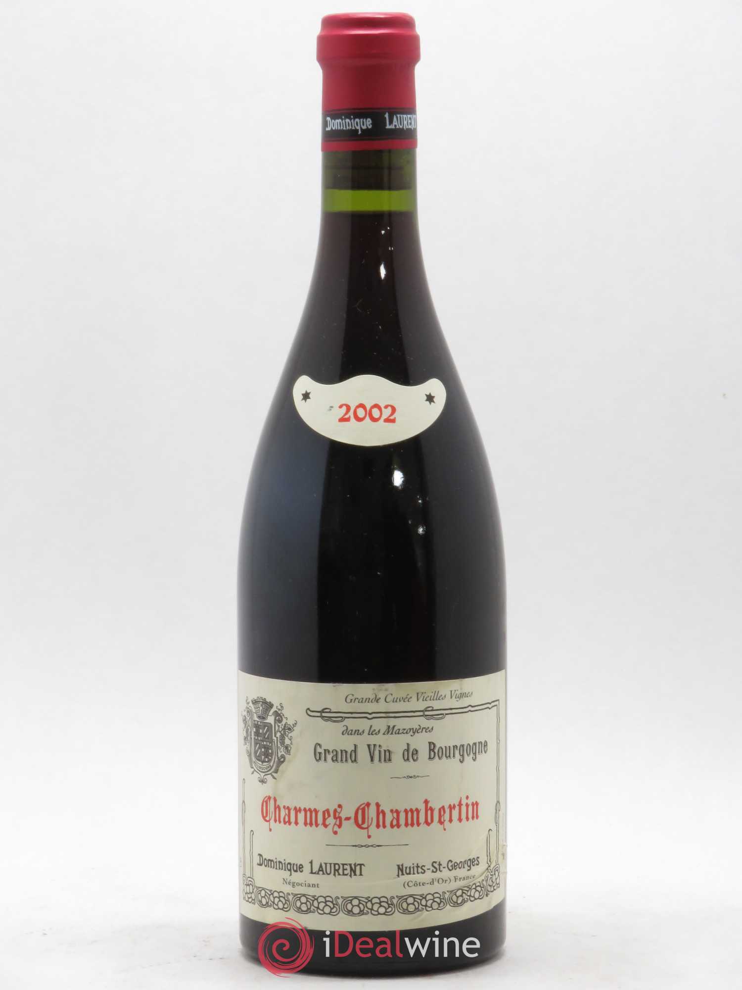 Charmes-Chambertin Grand Cru Vieilles Vignes Dominique Laurent 2002 - Lot de 1 bouteille - 0