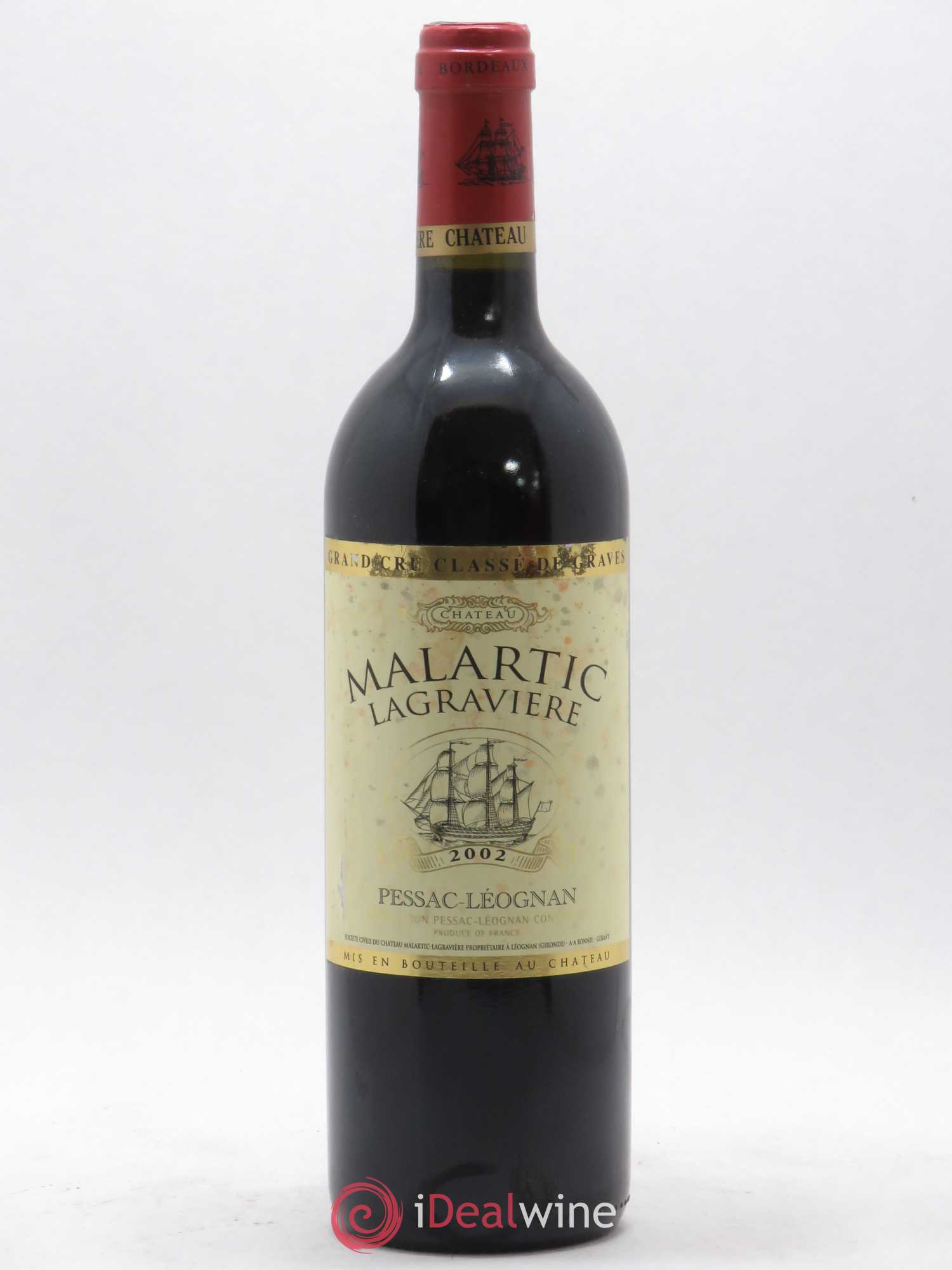 Château Malartic-Lagravière Cru Classé de Graves 2002 - Lot de 1 bouteille - 0