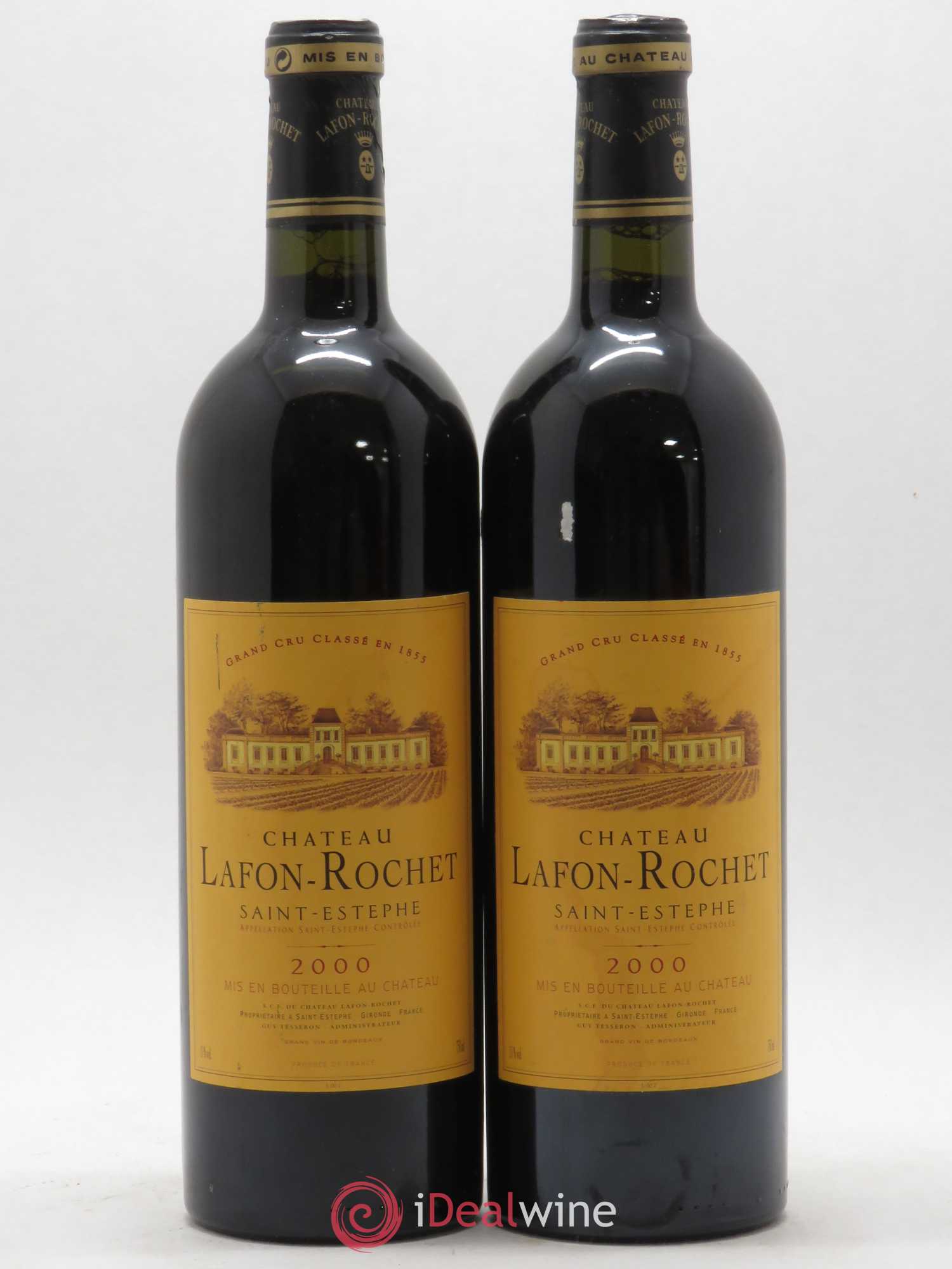 Château Lafon Rochet 4ème Grand Cru Classé 2000 - Lot de 2 bouteilles - 0