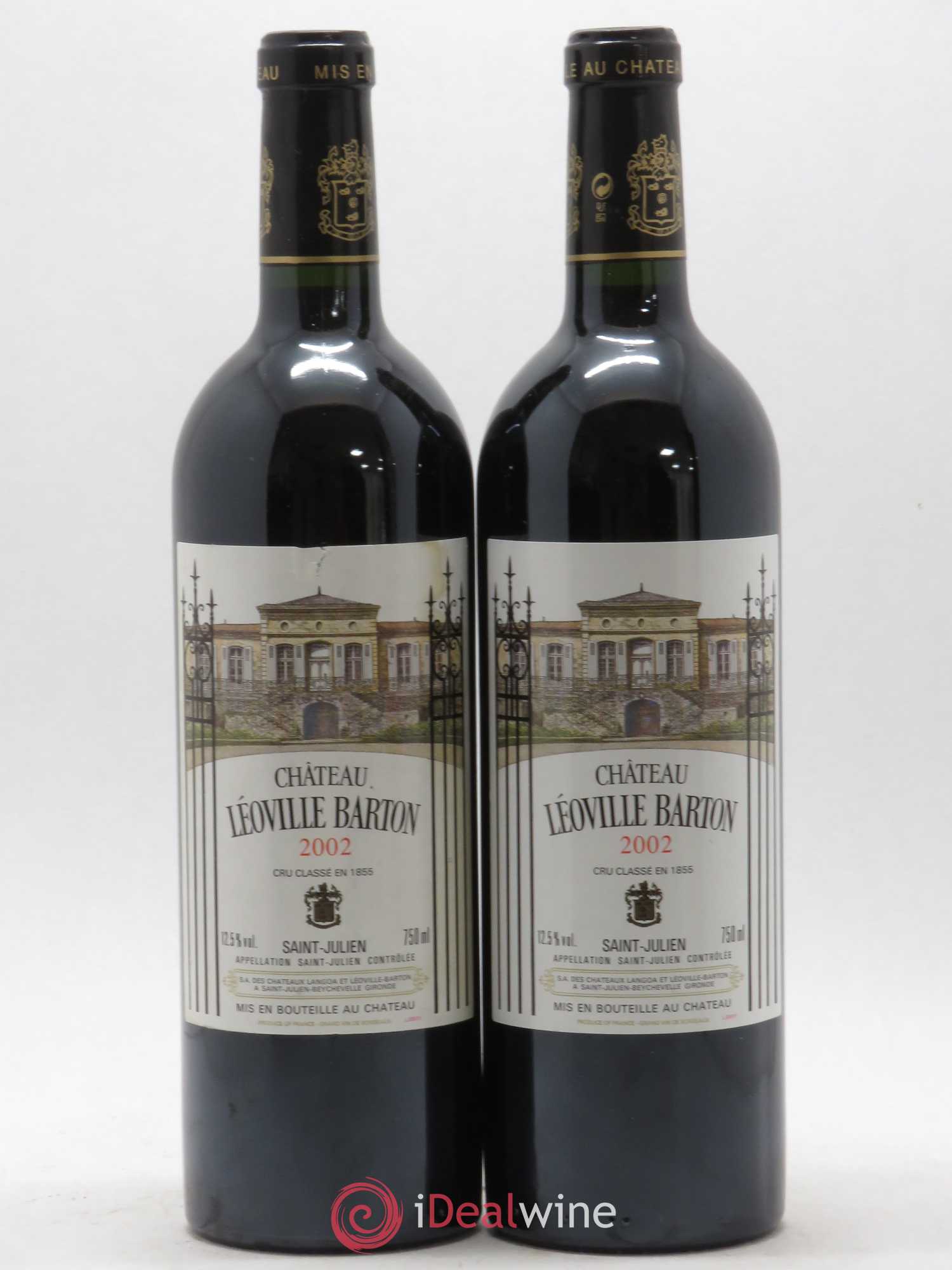 Château Léoville Barton 2ème Grand Cru Classé 2002 - Lot de 2 bouteilles - 0
