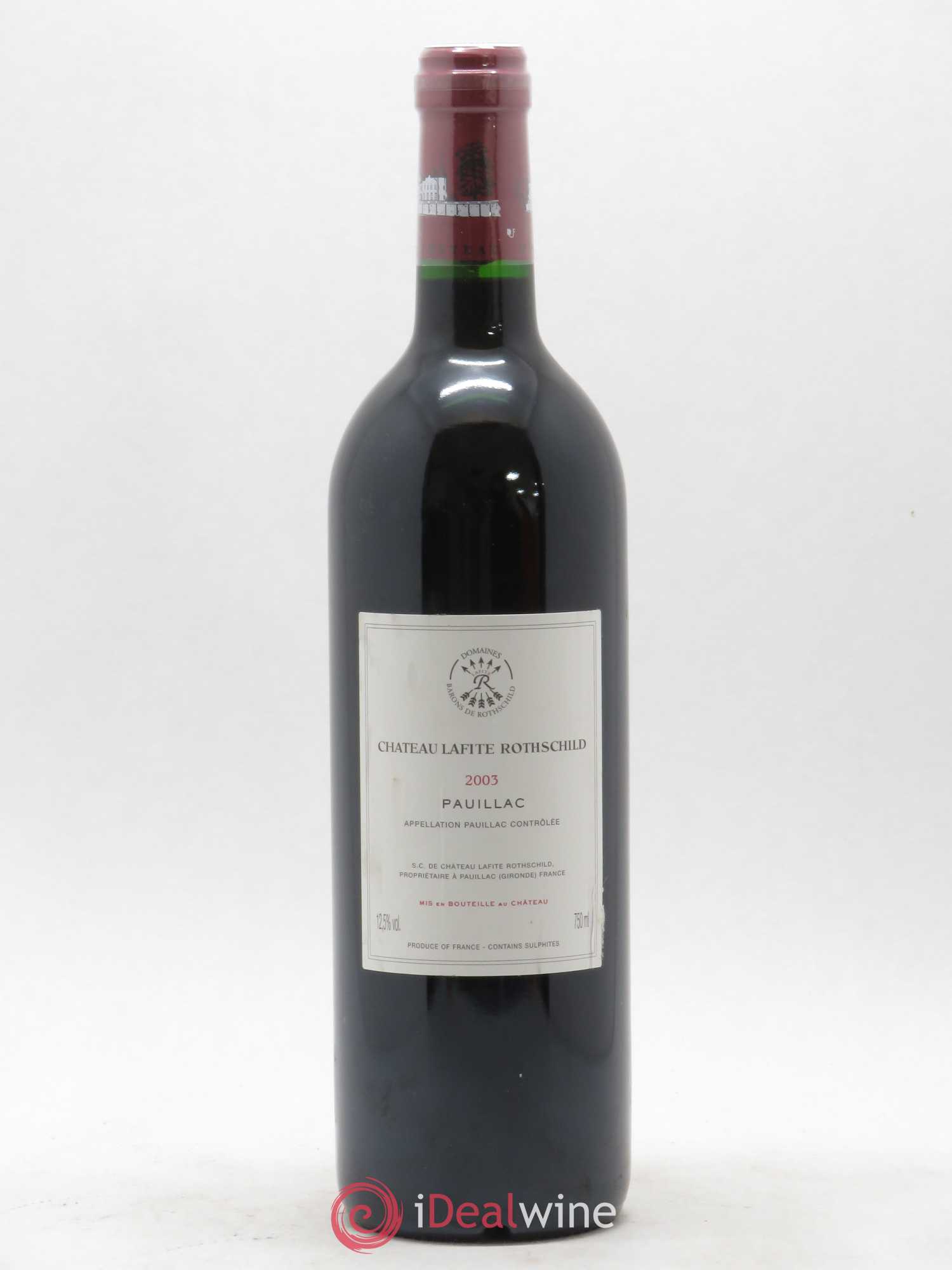 Château Lafite Rothschild 1er Grand Cru Classé 2003 - Lot de 1 bouteille - 1