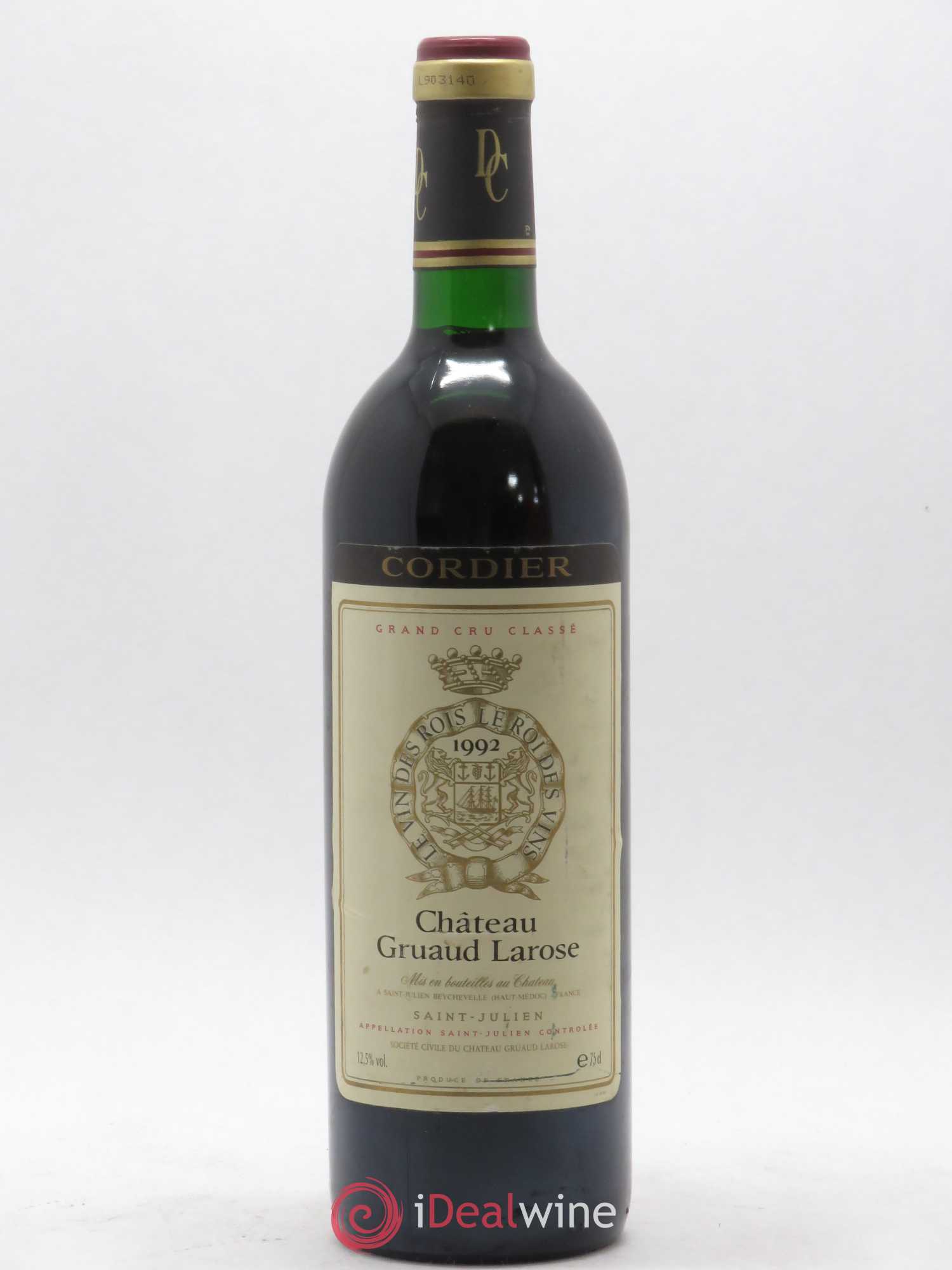 Château Gruaud Larose 2ème Grand Cru Classé 1992 - Lot de 1 bouteille - 0