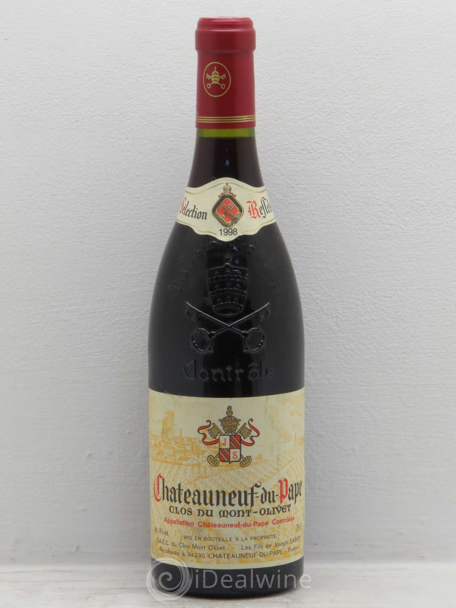 Châteauneuf-du-Pape Clos du Mont-Olivet 1998 - Lot de 1 bouteille - 0