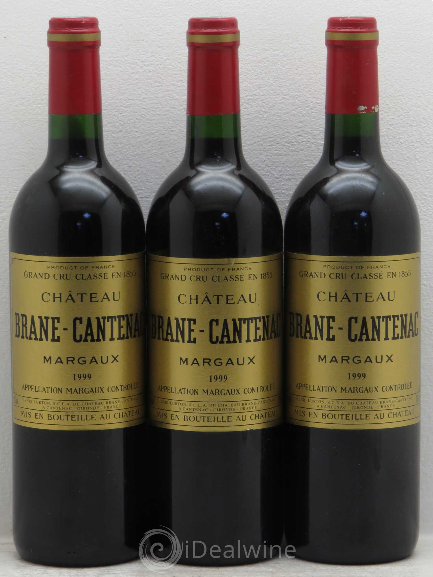 Château Brane Cantenac 2ème Grand Cru Classé 1999 - Lot de 3 bouteilles - 0