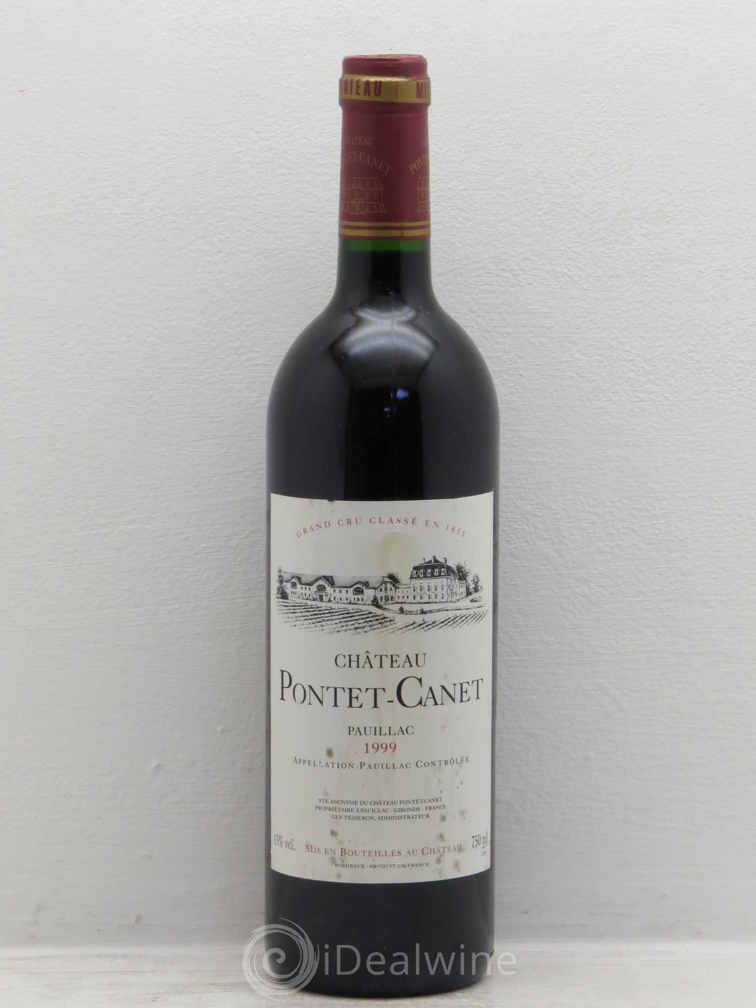Château Pontet Canet 5ème Grand Cru Classé 1999 - Lot de 1 bouteille - 0