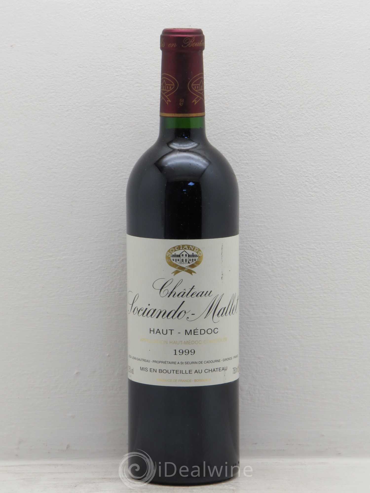 Château Sociando Mallet 1999 - Lot de 1 bouteille - 0