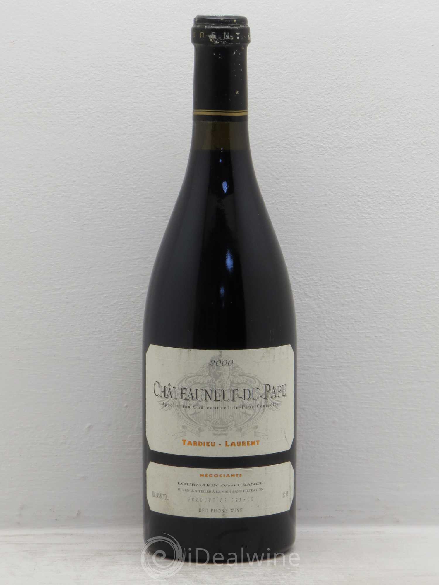 Châteauneuf-du-Pape Domaine Tardieu-Laurent Famille Tardieu 2000 - Lot de 1 bouteille - 0