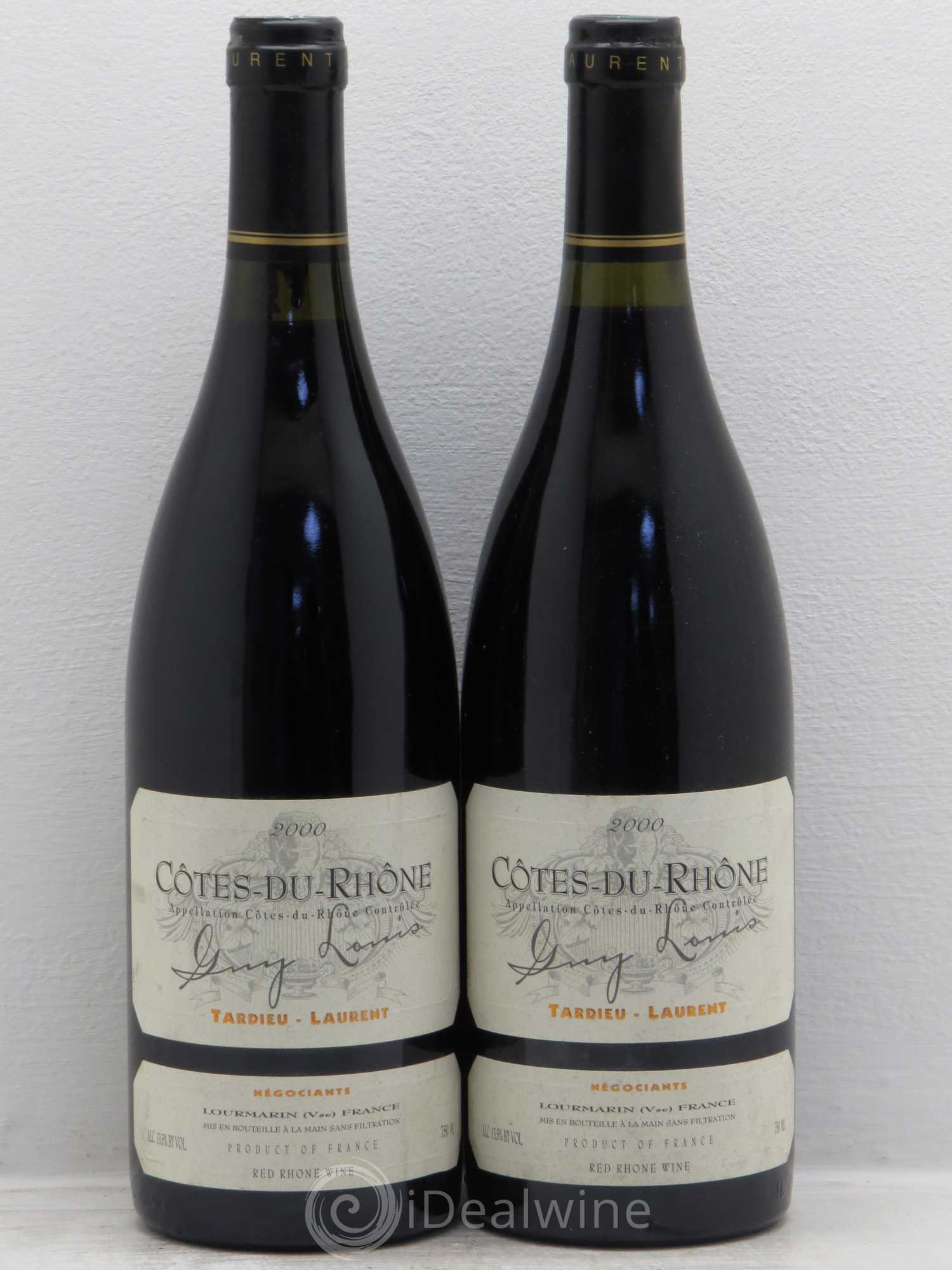 Côtes-du-Rhône Guy louis tardieu 2000 - Posten von 2 Flaschen - 0