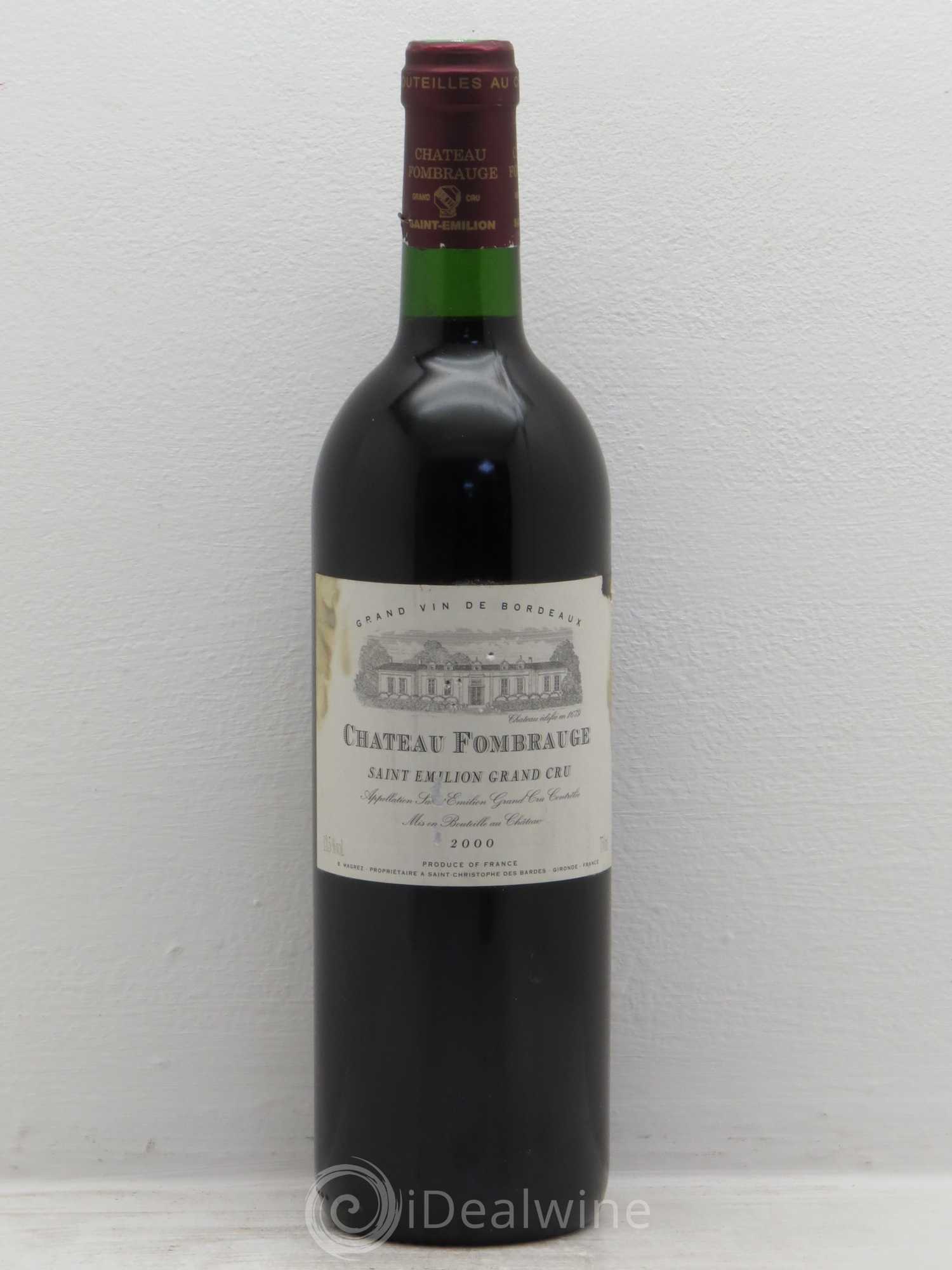 Château Fombrauge Grand Cru Classé 2000 - Lot de 1 bouteille - 0