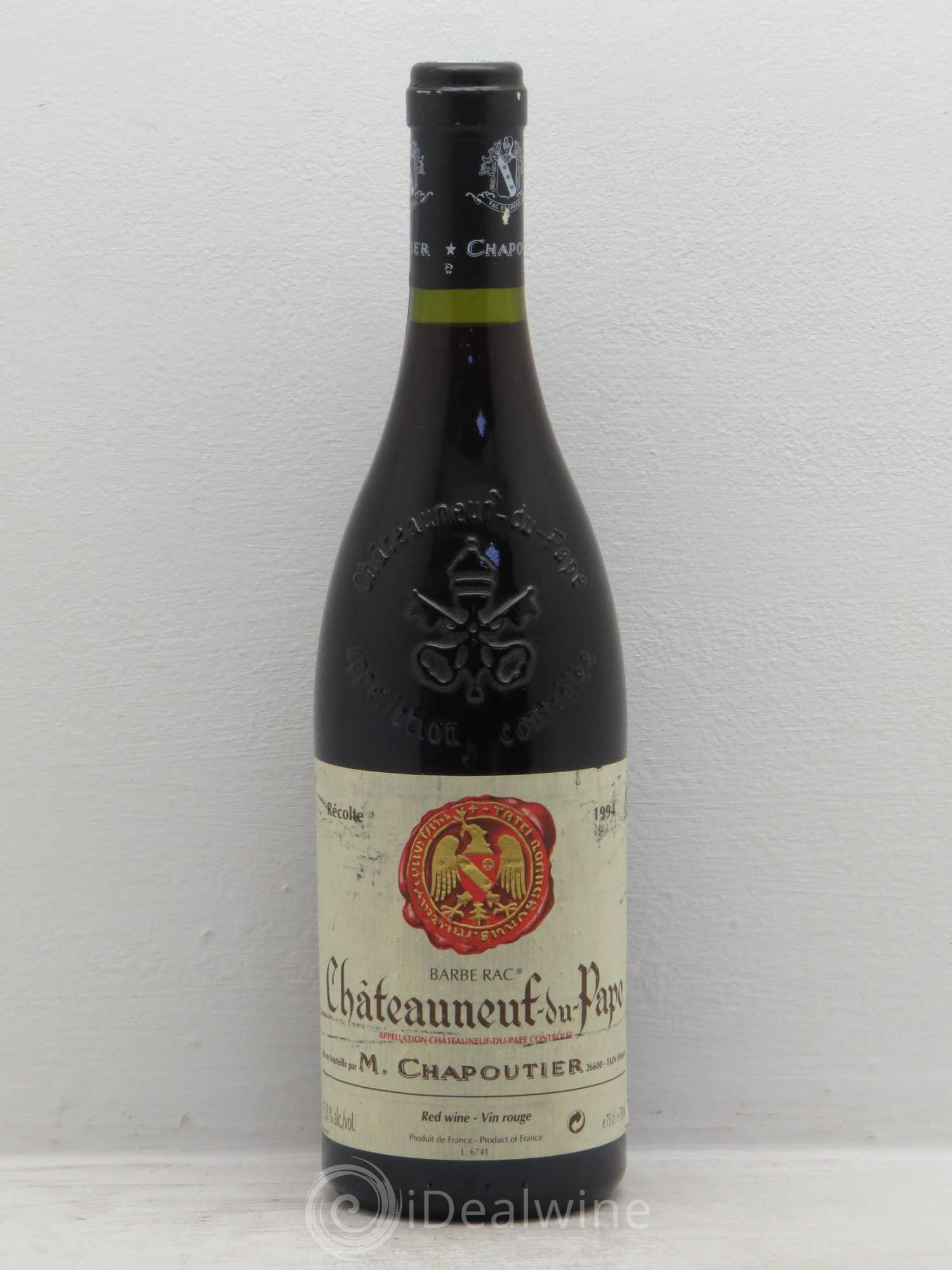 Châteauneuf-du-Pape Barbe Rac Chapoutier 1994 - Posten von 1 Flasche - 0