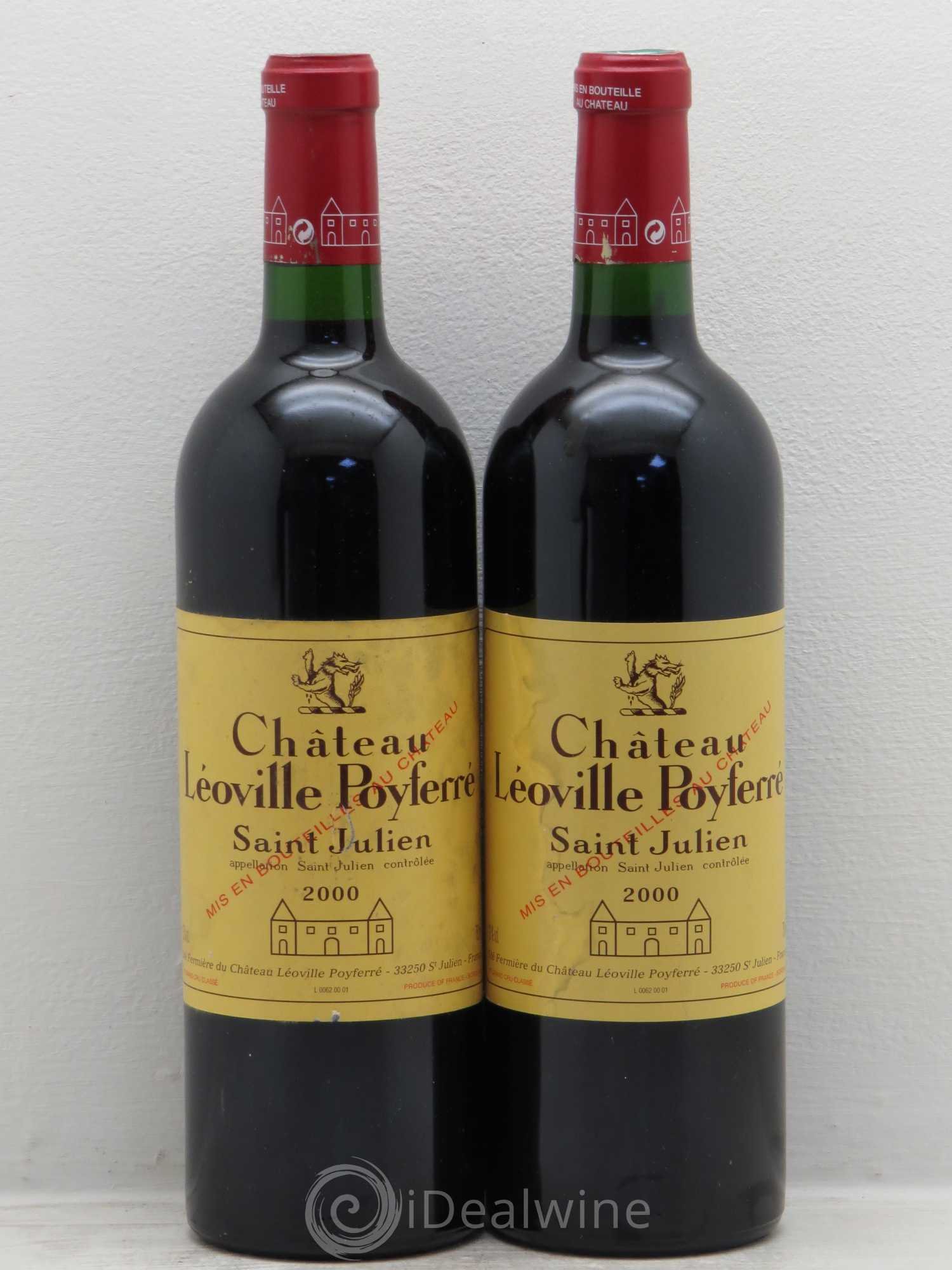 Château Léoville Poyferré 2ème Grand Cru Classé 2000 - Lot de 2 bouteilles - 0