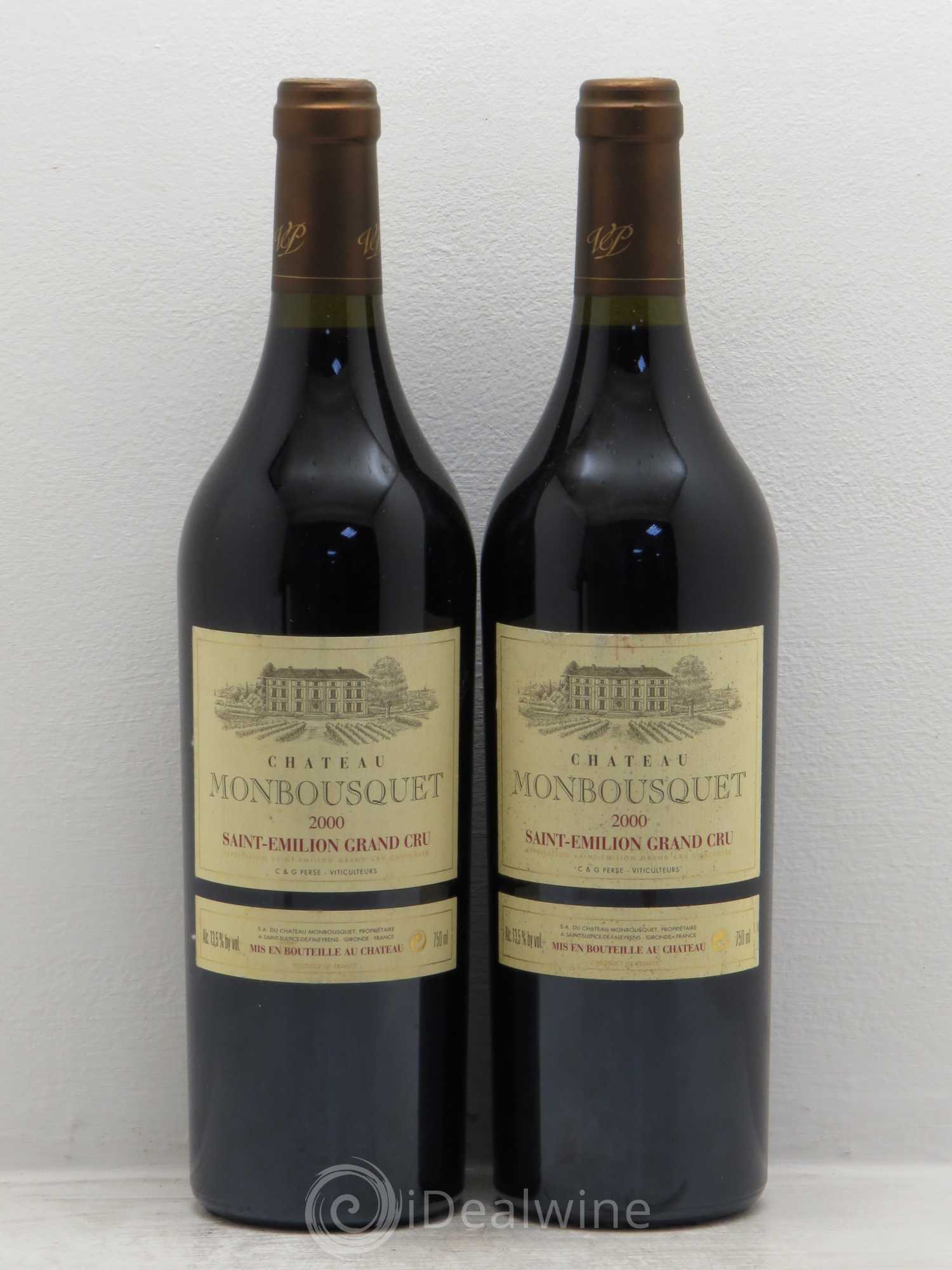 Château Monbousquet Grand Cru Classé 2000 - Lot de 2 bouteilles - 0