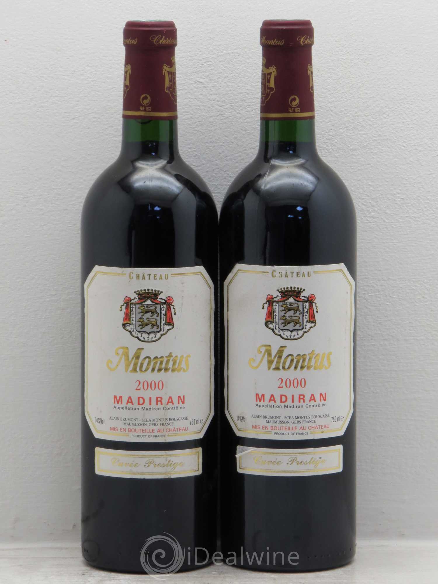 Madiran Château Montus-Prestige Alain Brumont 2000 - Lot de 2 bouteilles - 0
