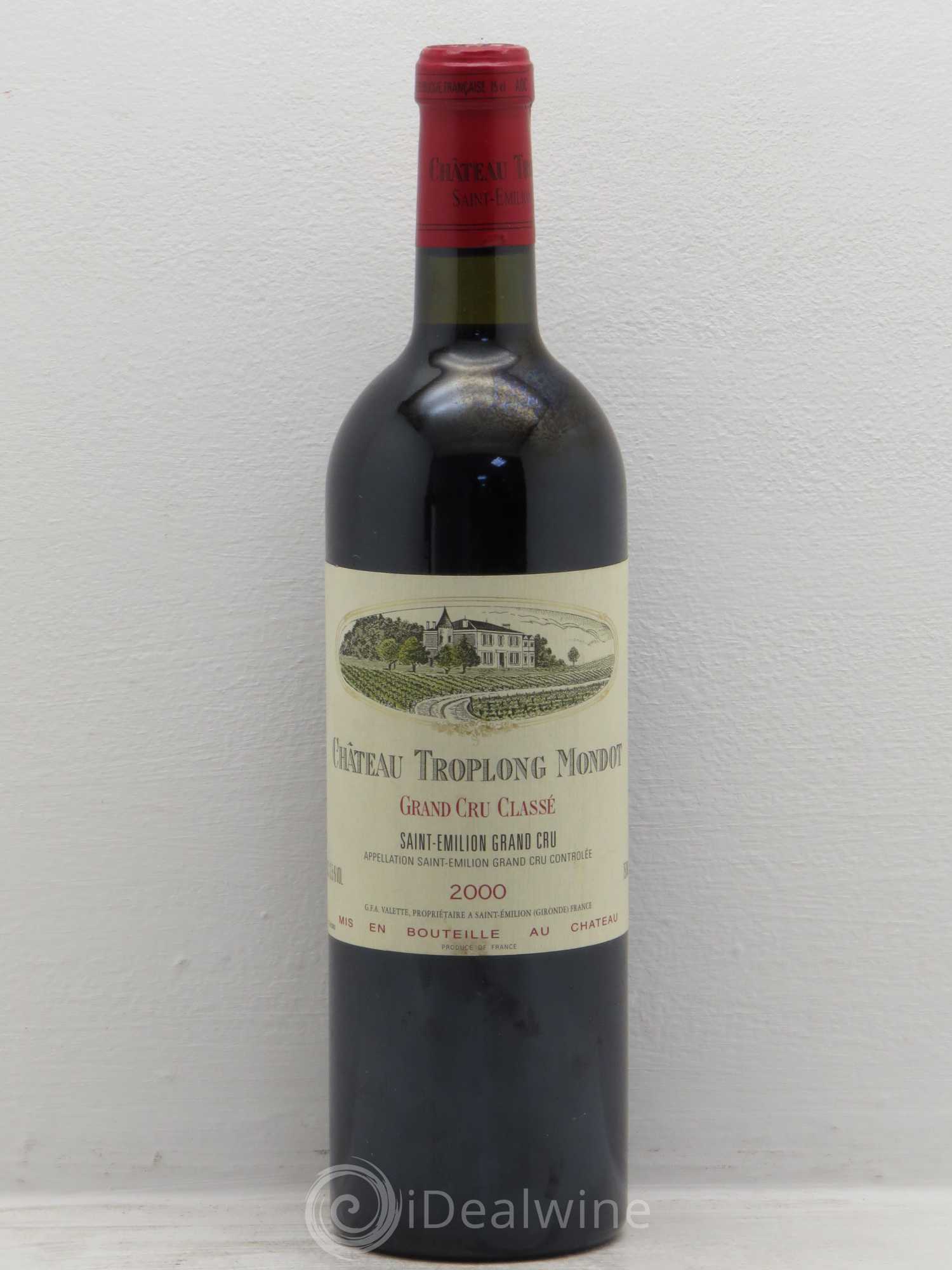 Château Troplong Mondot 1er Grand Cru Classé B 2000 - Lot de 1 bouteille - 0