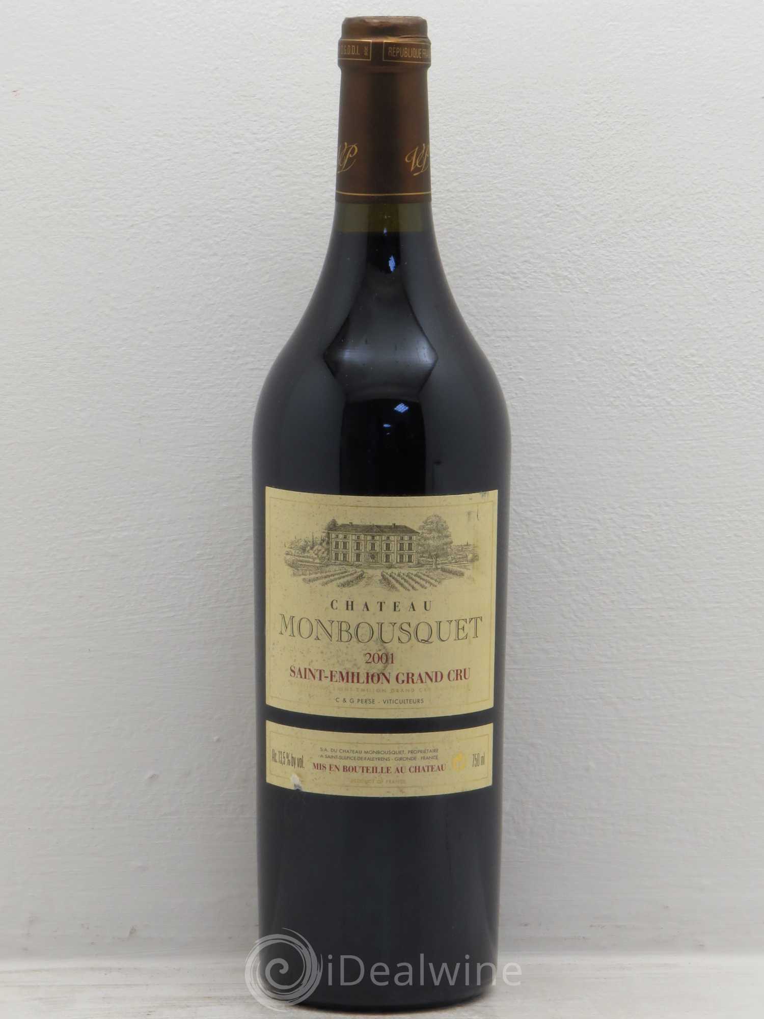 Château Monbousquet Grand Cru Classé 2001 - Lot de 1 bouteille - 0