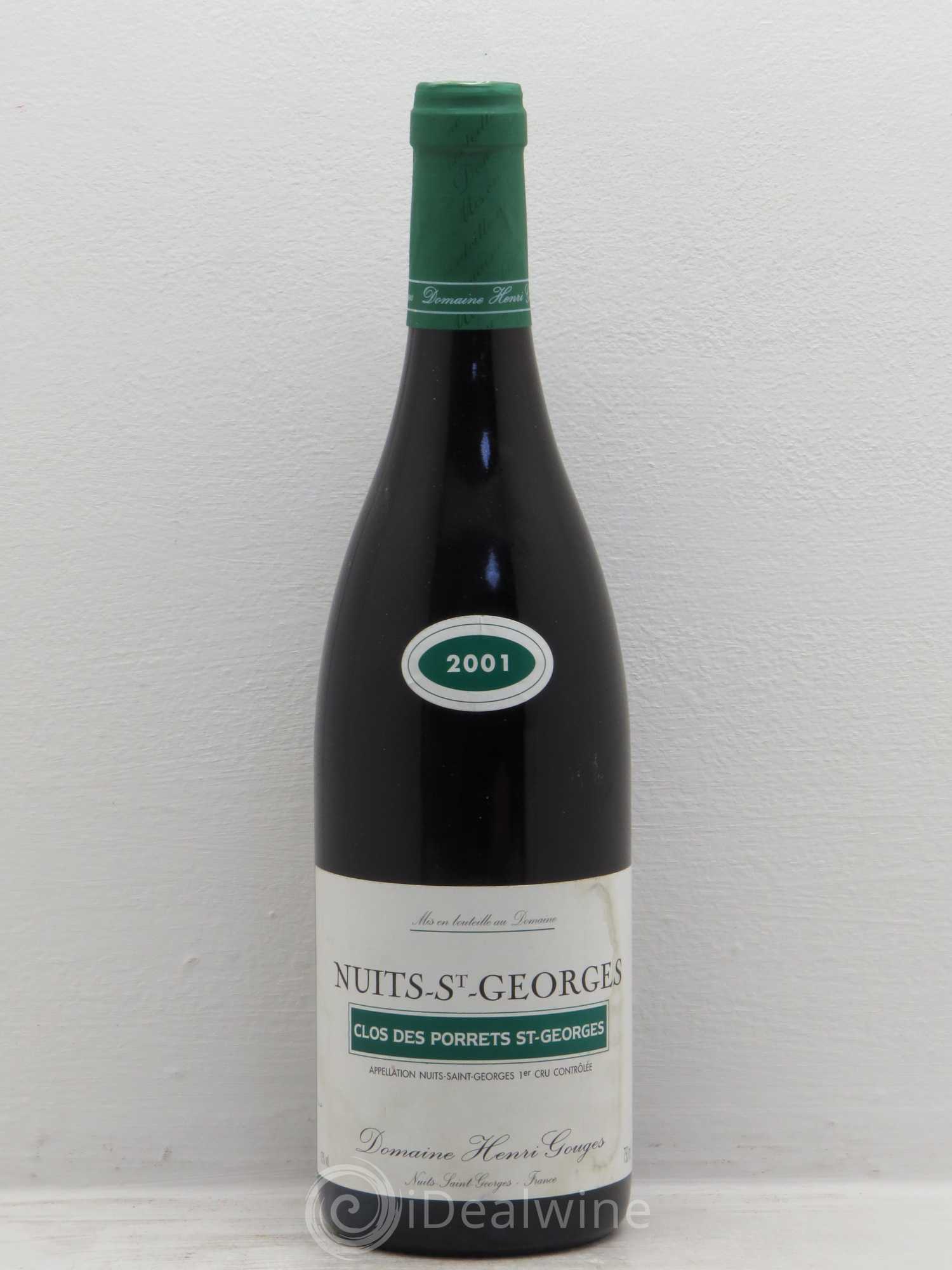 Nuits-Saint-Georges 1er Cru Clos des Porrets St Georges Henri Gouges 2001 - Lot de 1 bouteille - 0