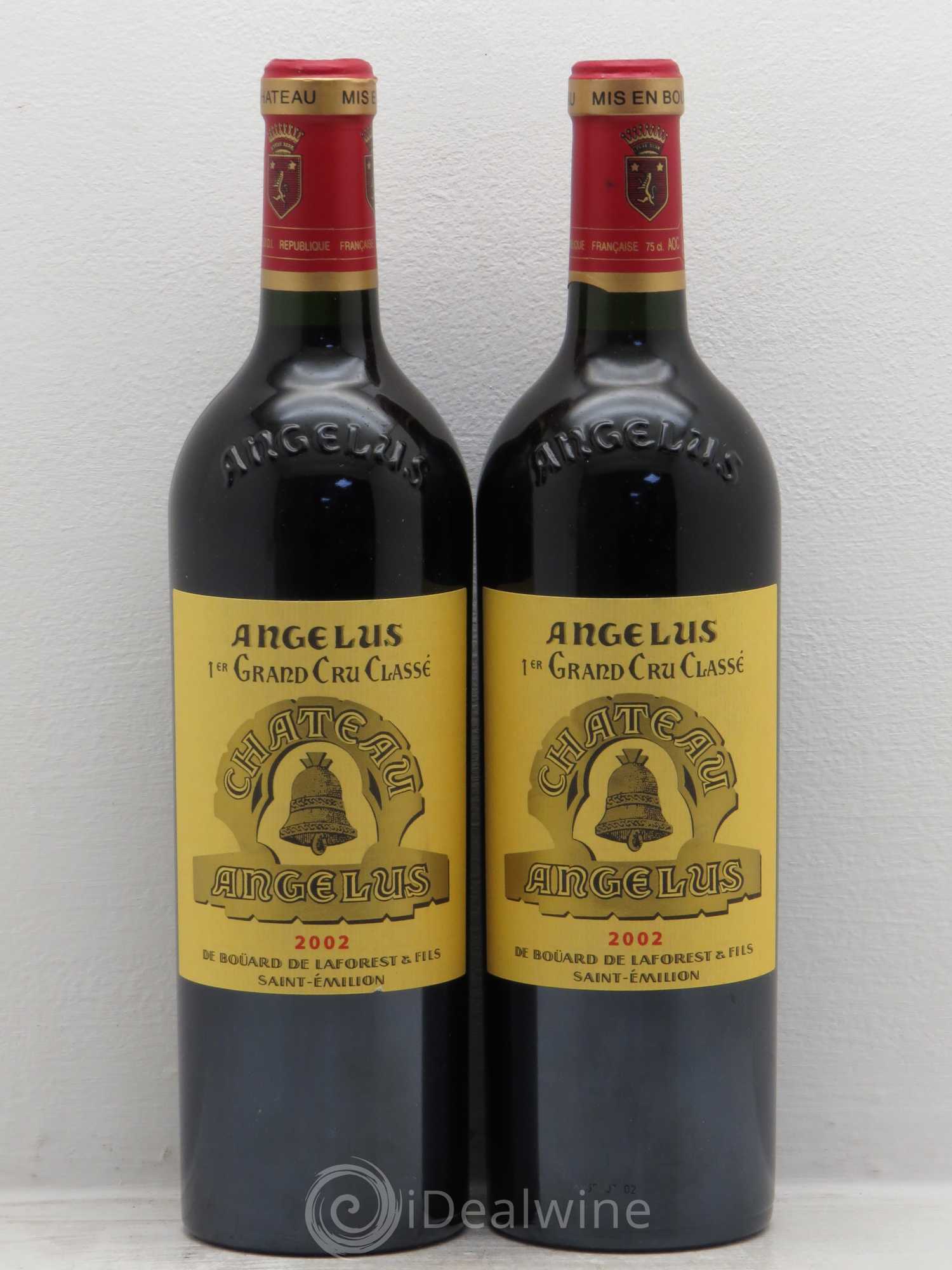 Château Angélus 1er Grand Cru Classé A 2002 - Lot de 2 bouteilles - 0