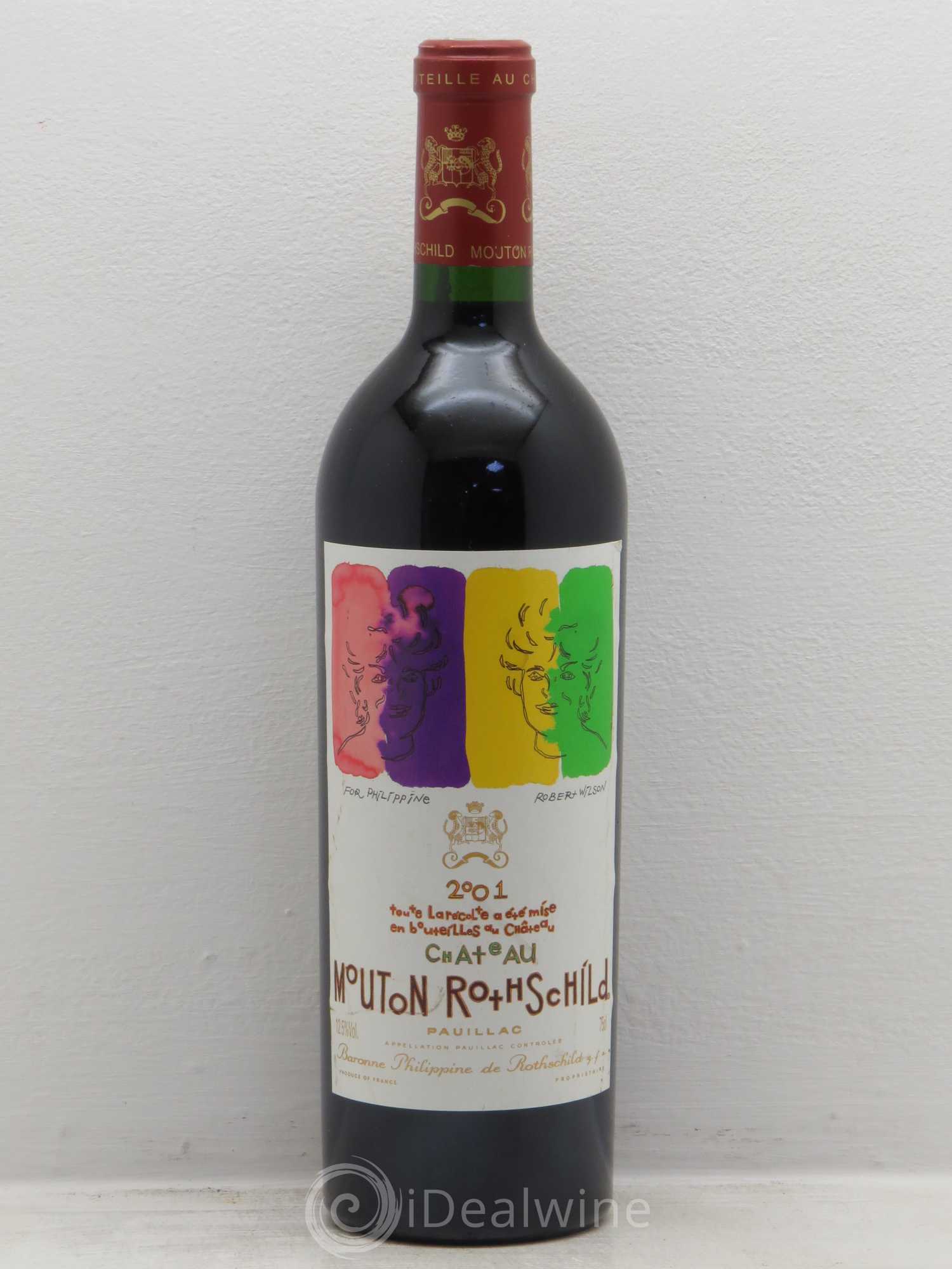 Château Mouton Rothschild 1er Grand Cru Classé 2001 - Lot de 1 bouteille - 0