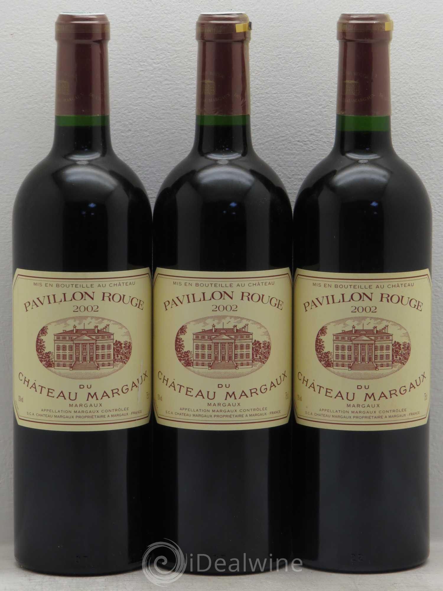 Pavillon Rouge du Château Margaux Second Vin 2002 - Lot de 3 bouteilles - 0
