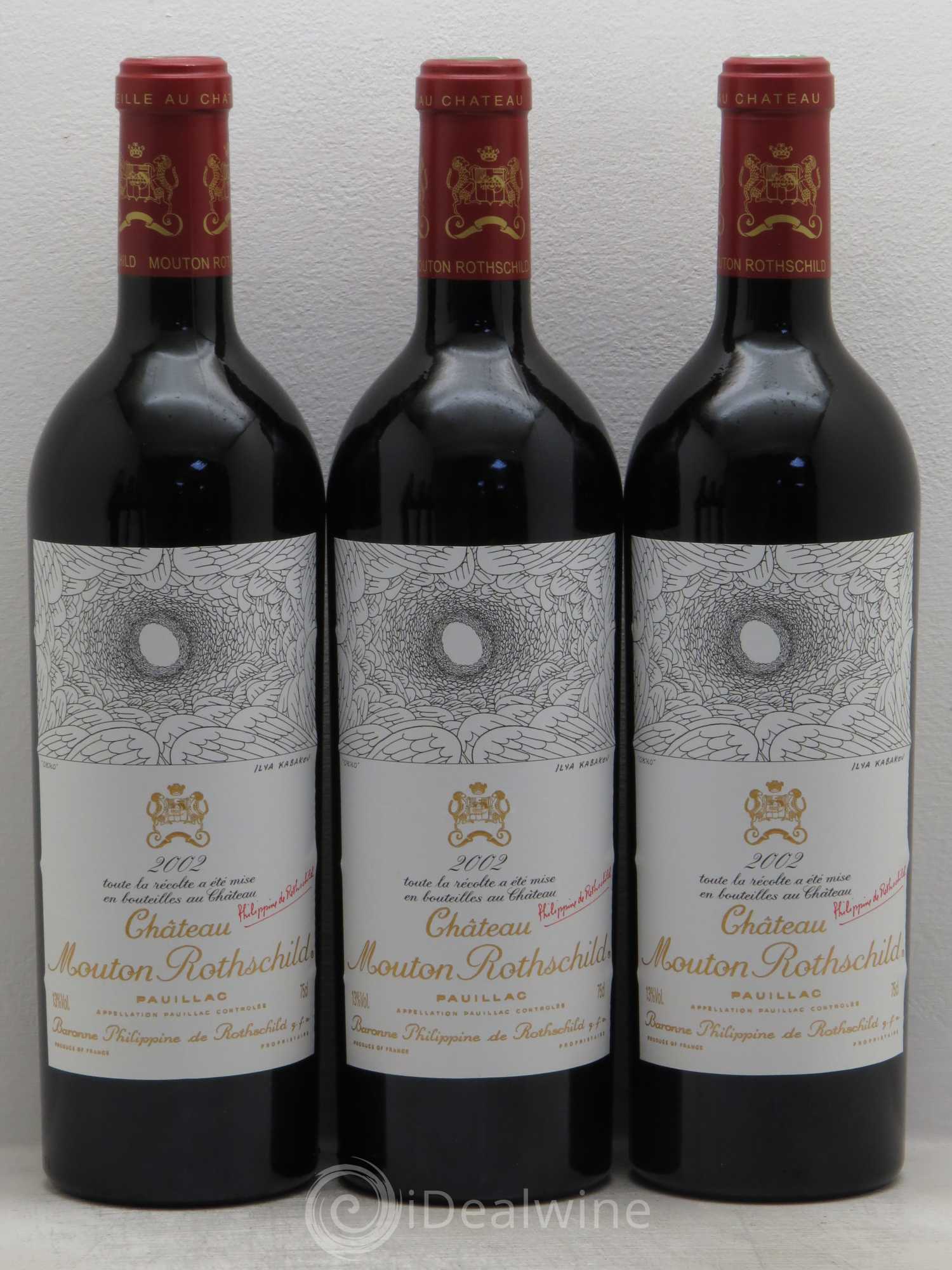 Château Mouton Rothschild 1er Grand Cru Classé 2002 - Lot de 6 bouteilles - 1
