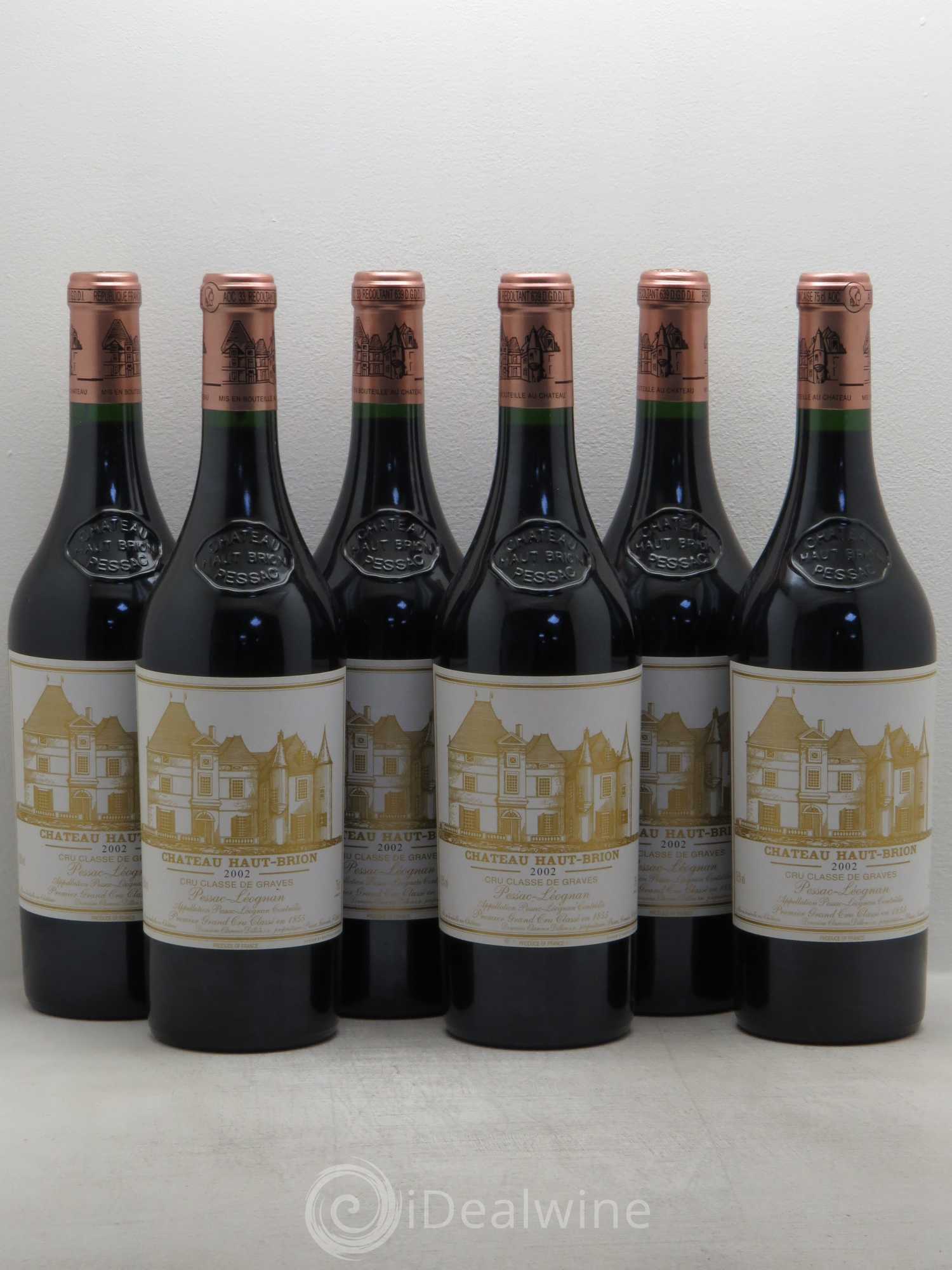 Château Haut Brion 1er Grand Cru Classé 2002 - Lot de 6 bouteilles - 0