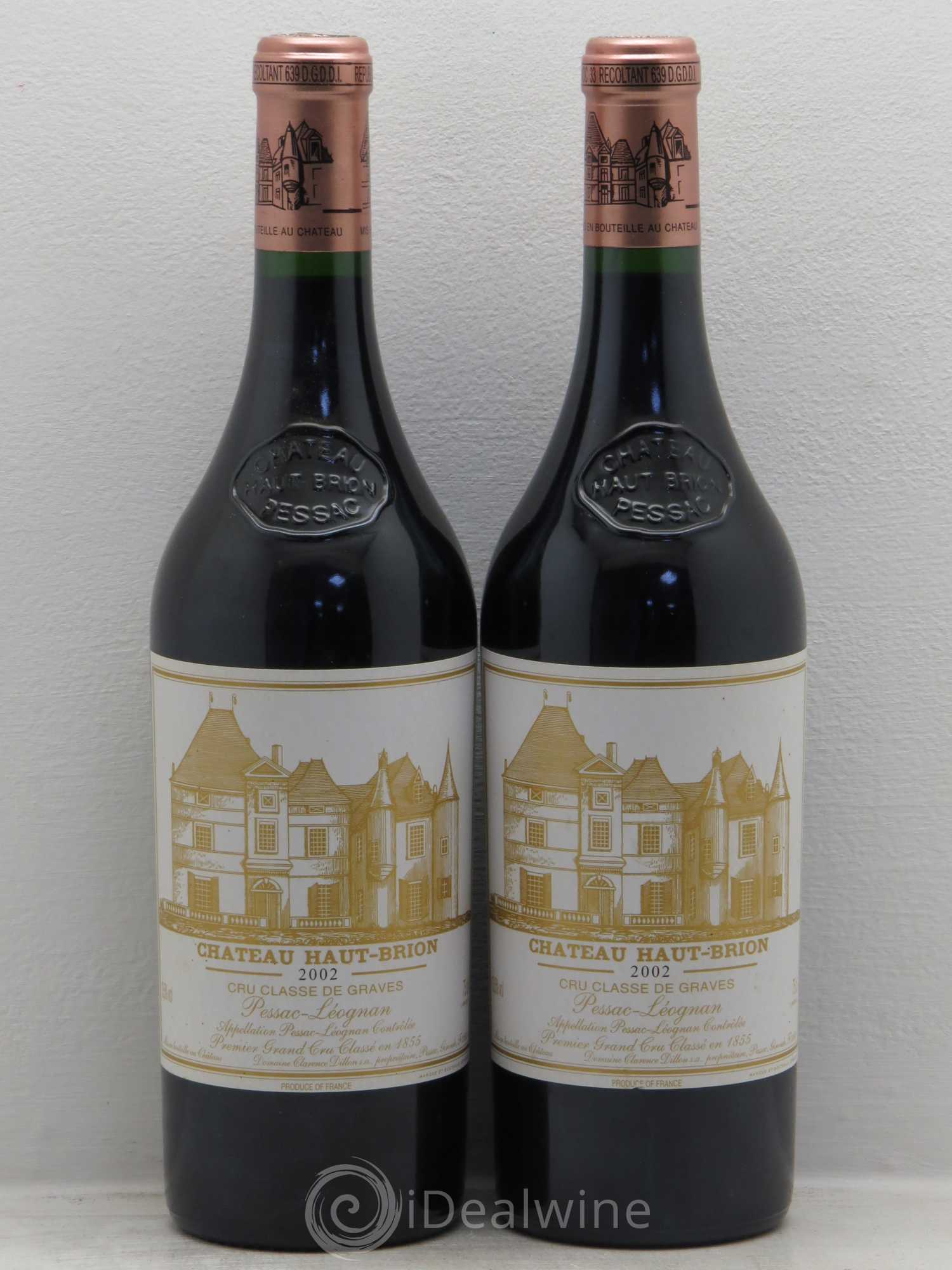 Château Haut Brion 1er Grand Cru Classé 2002 - Lot de 2 bouteilles - 0