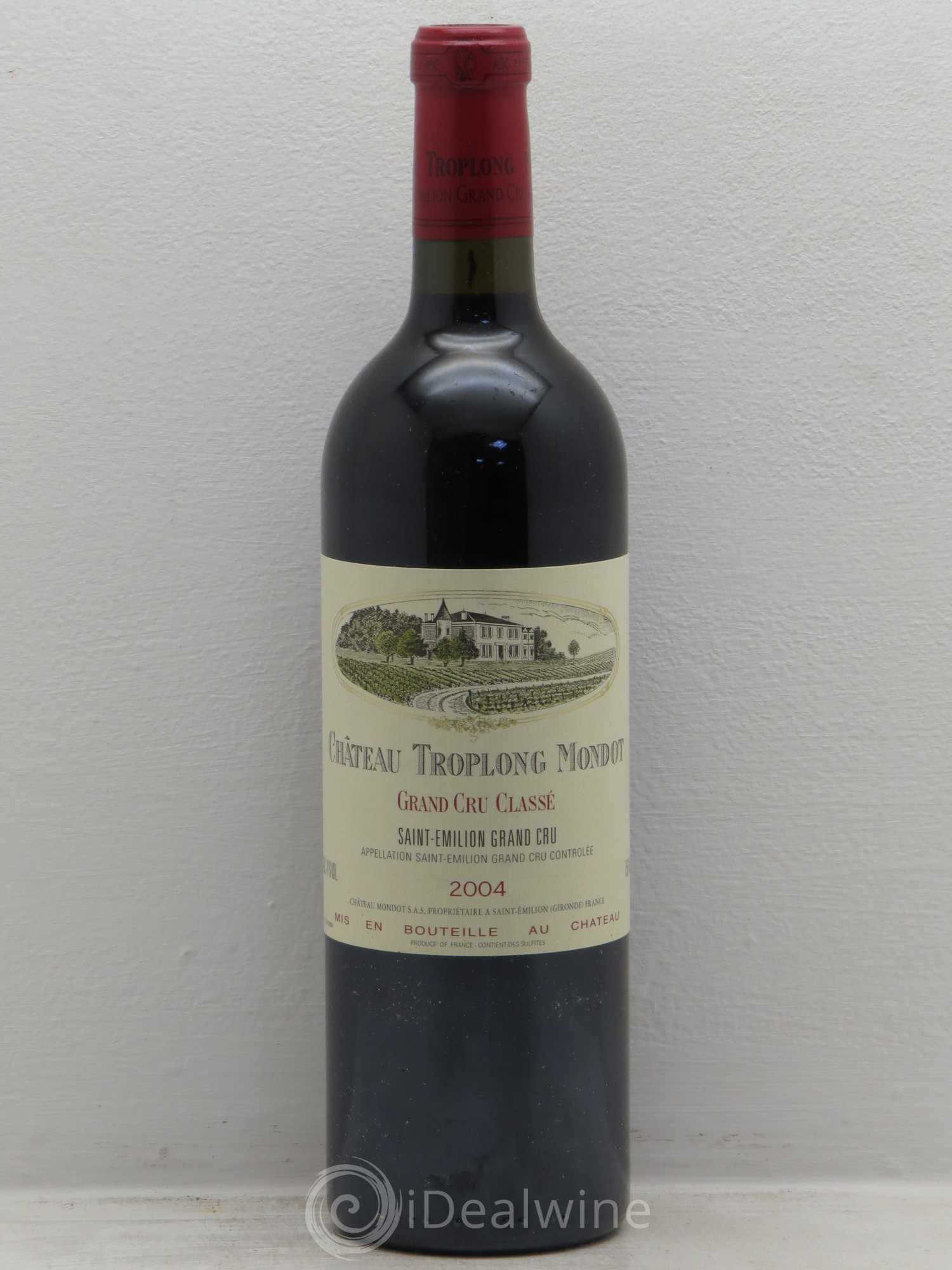 Château Troplong Mondot 1er Grand Cru Classé B 2004 - Lot de 6 bouteilles - 0