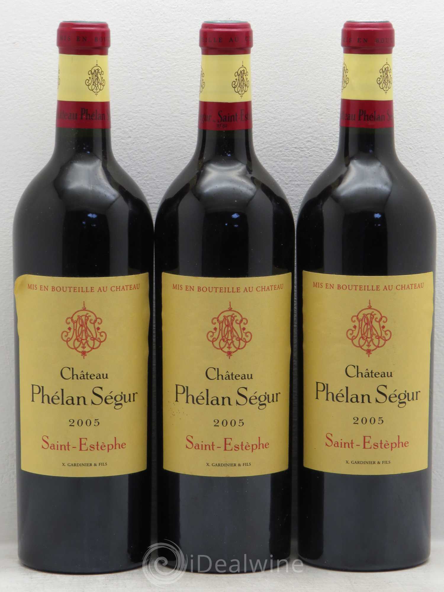 Château Phélan Ségur 2005 - Lot de 3 bouteilles - 0