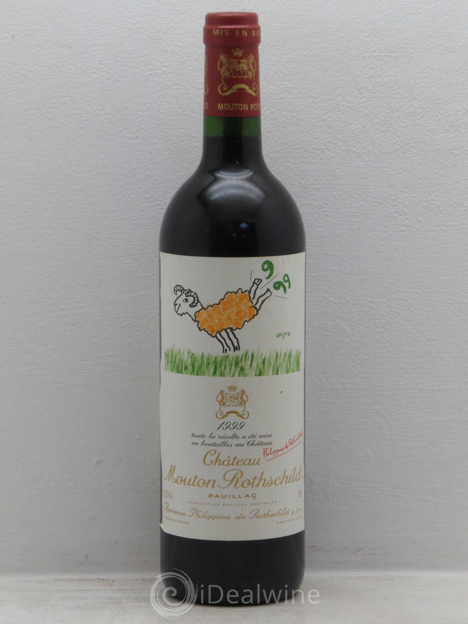 Château Mouton Rothschild 1er Grand Cru Classé 1999 - Lot de 1 bouteille - 0