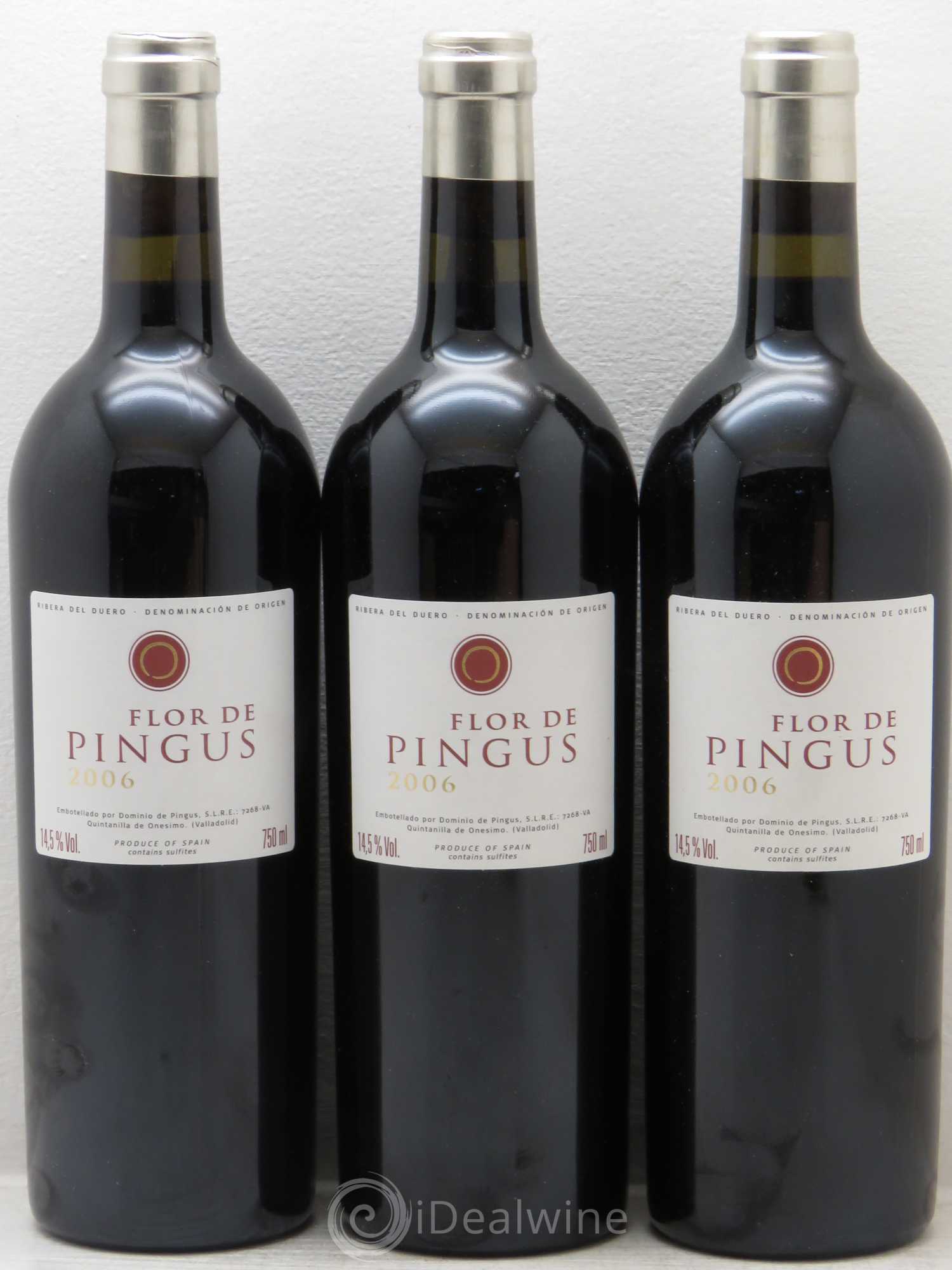 Ribera Del Duero Flor de Pingus Dominio de Pingus - Peter Sisseck 2006 - Lot de 3 bouteilles - 0
