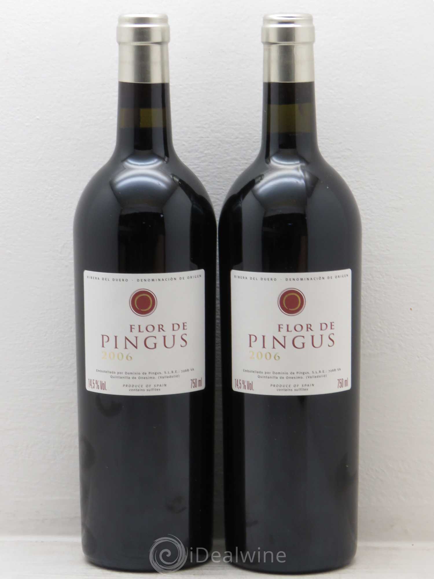 Ribera Del Duero Flor de Pingus Dominio de Pingus - Peter Sisseck 2006 - Lot de 2 bouteilles - 0