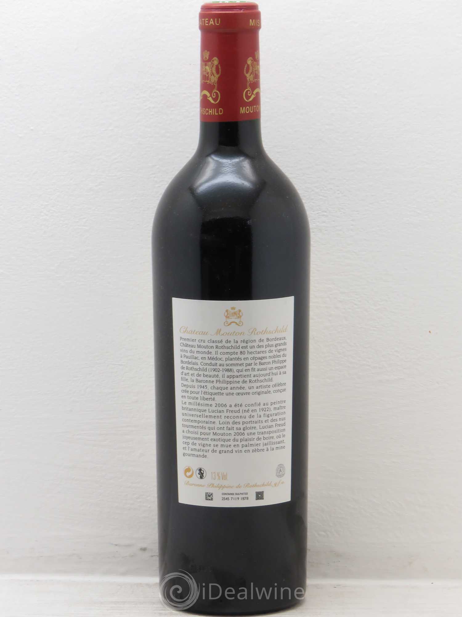Château Mouton Rothschild 1er Grand Cru Classé 2006 - Lot de 1 bouteille - 1