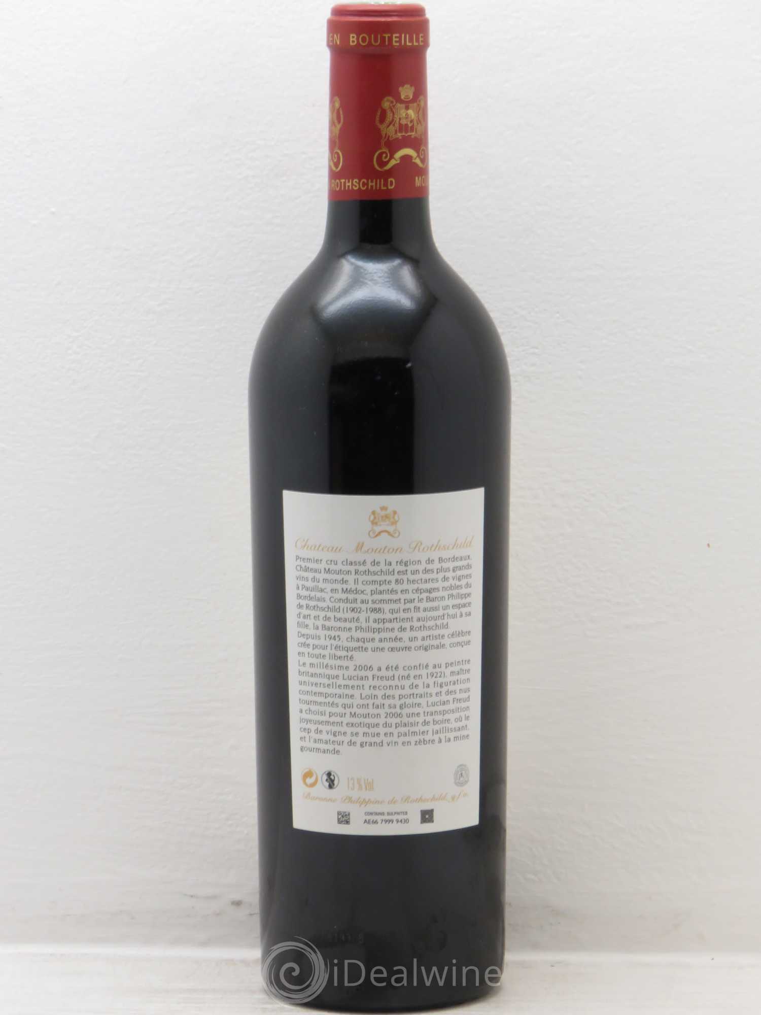 Château Mouton Rothschild 1er Grand Cru Classé 2006 - Lot de 1 bouteille - 1