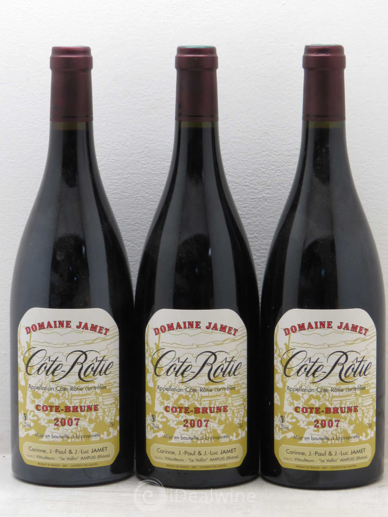 Côte-Rôtie Côte Brune Jamet (Domaine) 2007 - Lot de 3 bouteilles - 0