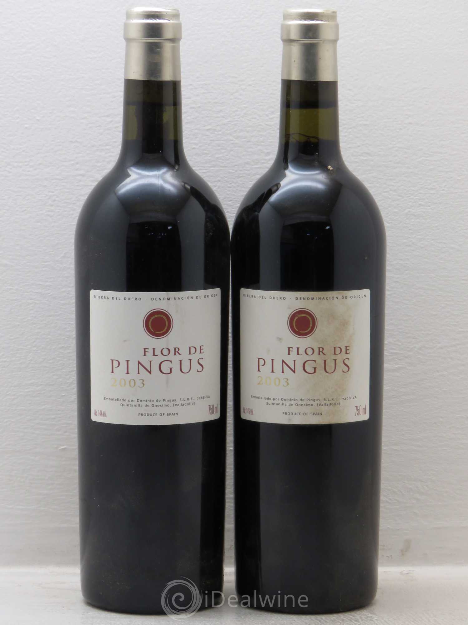 Ribera Del Duero Flor de Pingus Dominio de Pingus - Peter Sisseck 2003 - Lot de 2 bouteilles - 0