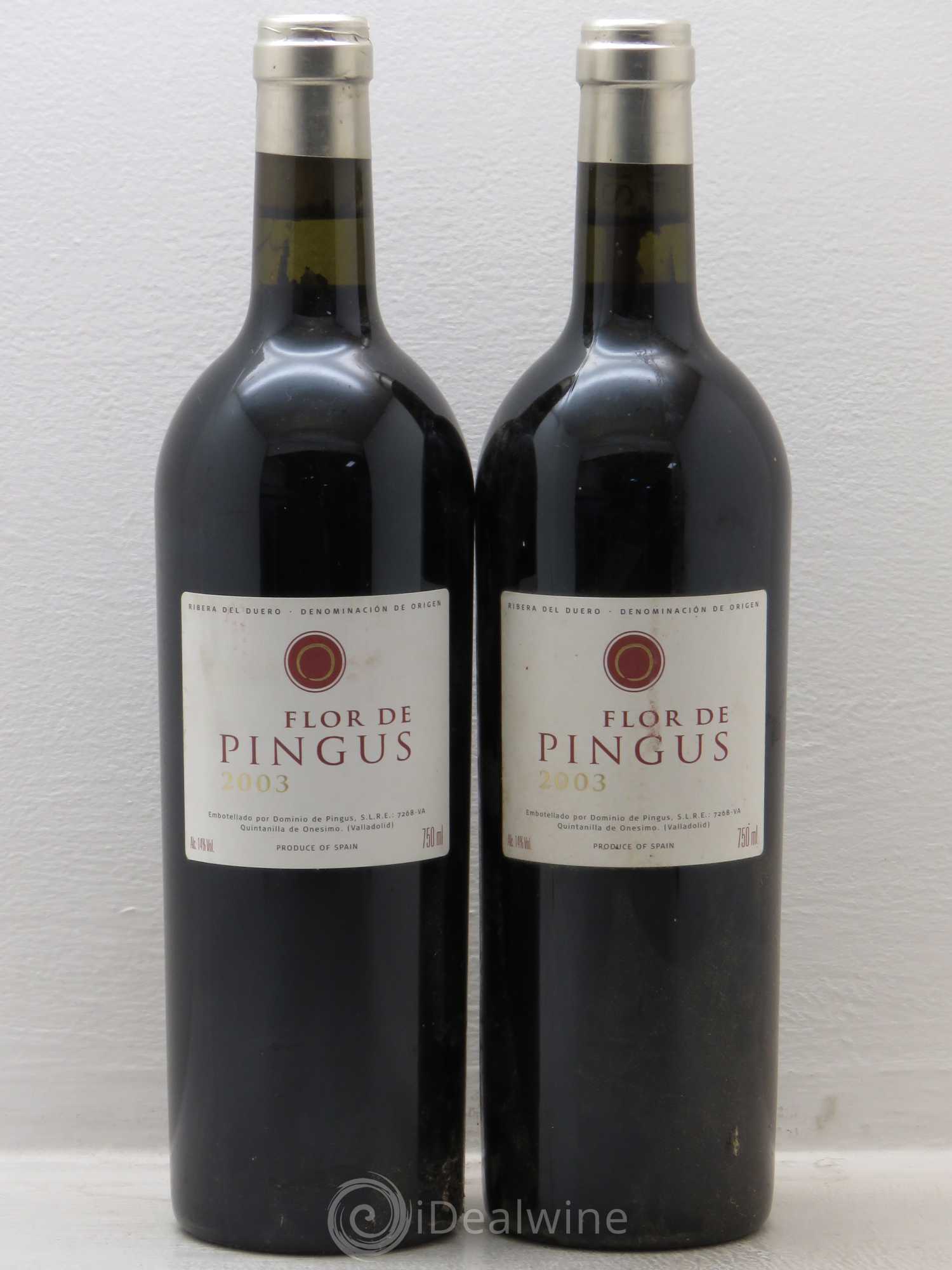 Ribera Del Duero Flor de Pingus Dominio de Pingus - Peter Sisseck 2003 - Lot de 2 bouteilles - 0